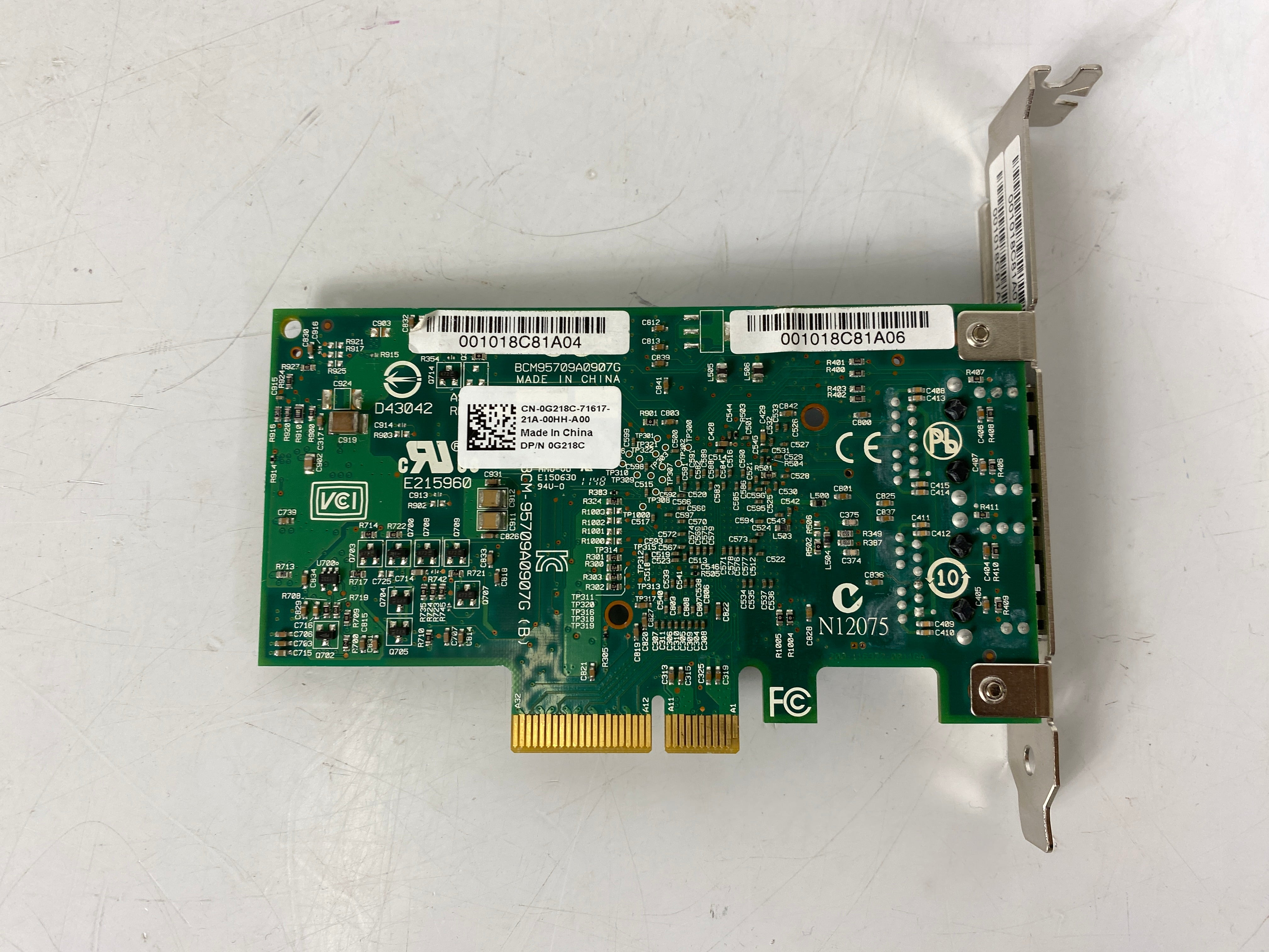 Dell 0G218C Broadcom Dual Port Ethernet Network Card