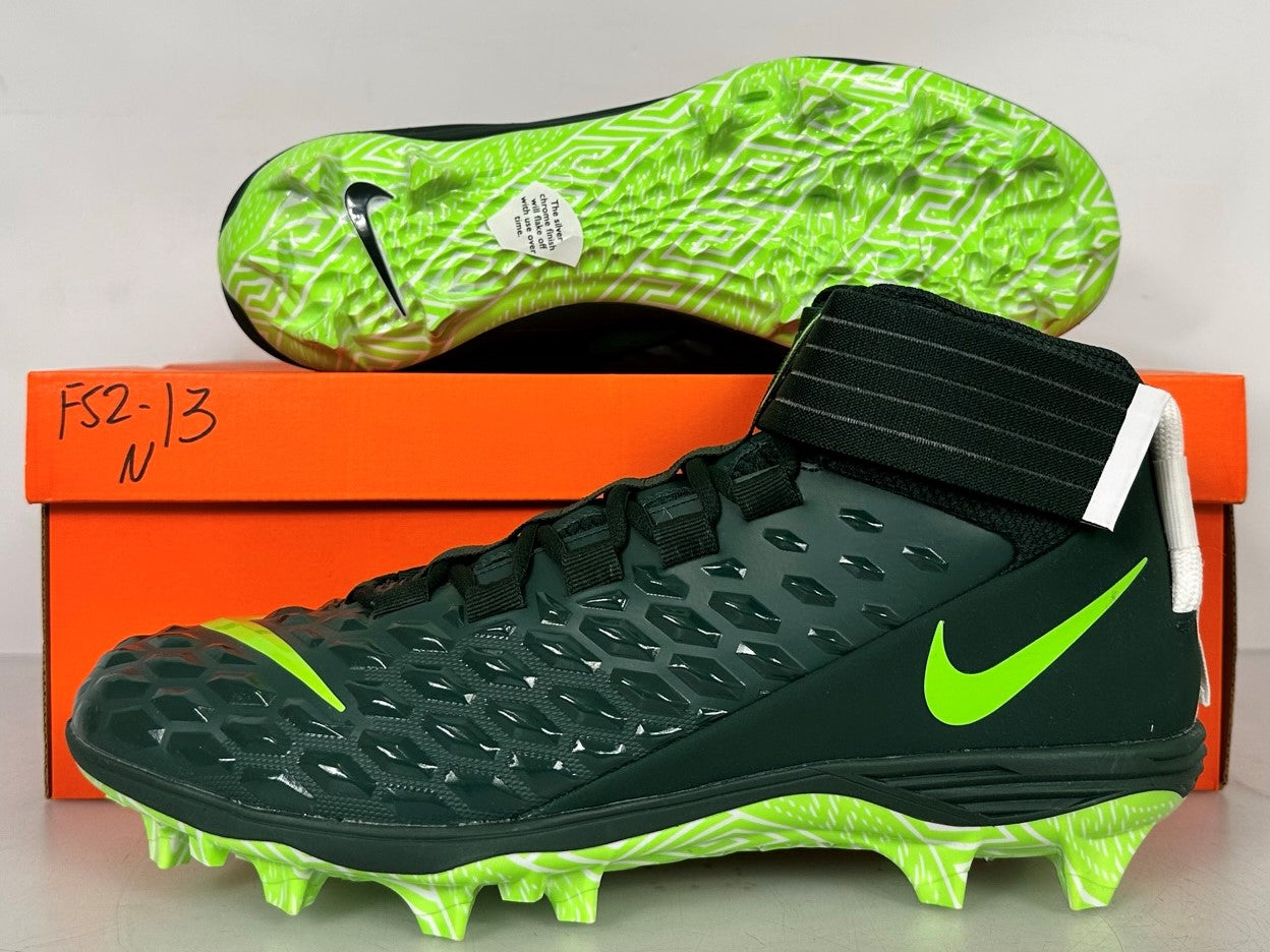 Nike Dark Green Force Savage Pro 2 SMU P Football Cleats Men's Size 17