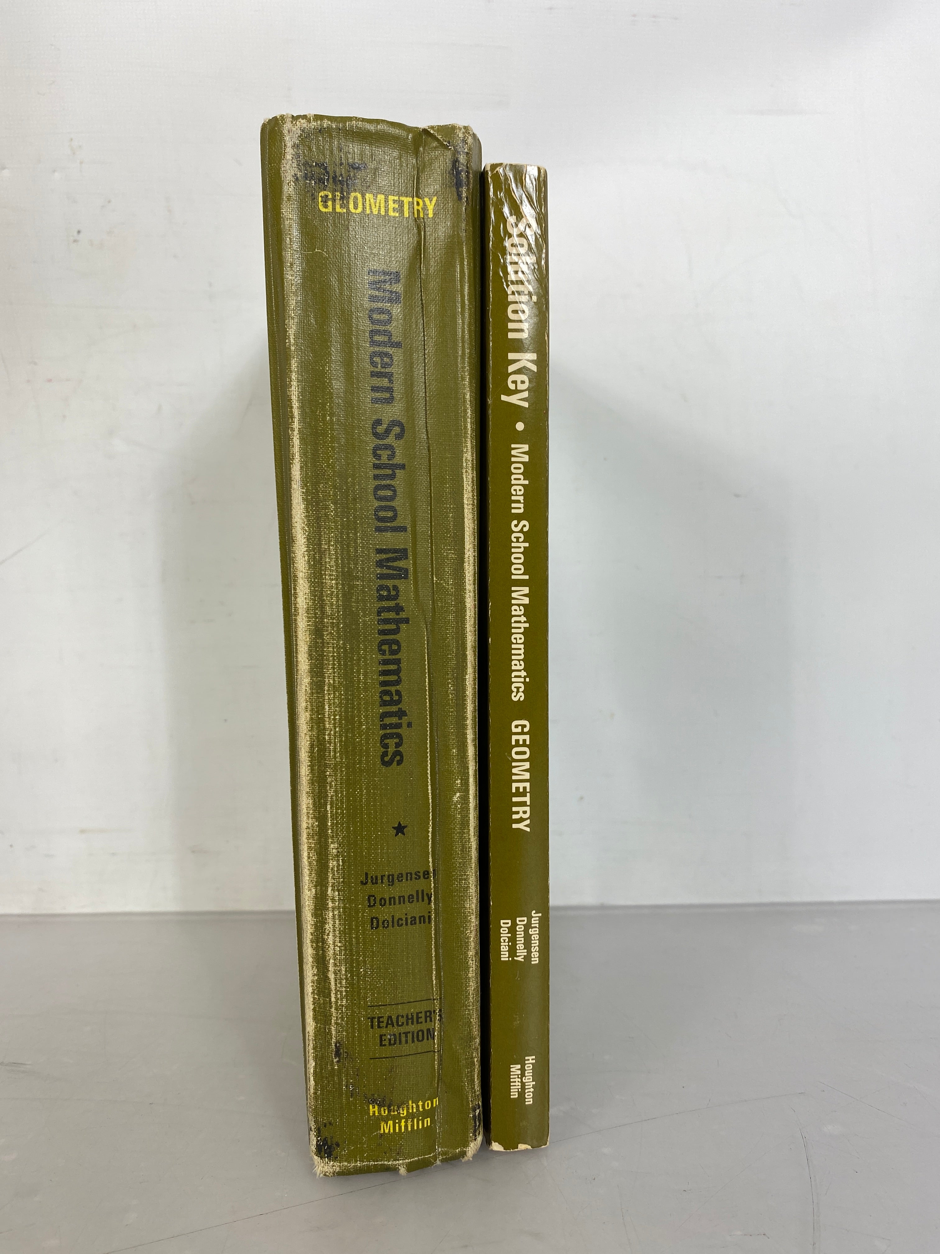 2 Volume Set Modern School Mathematics Geometry Textbook With Teacher's Manual and Solution Key (1972)