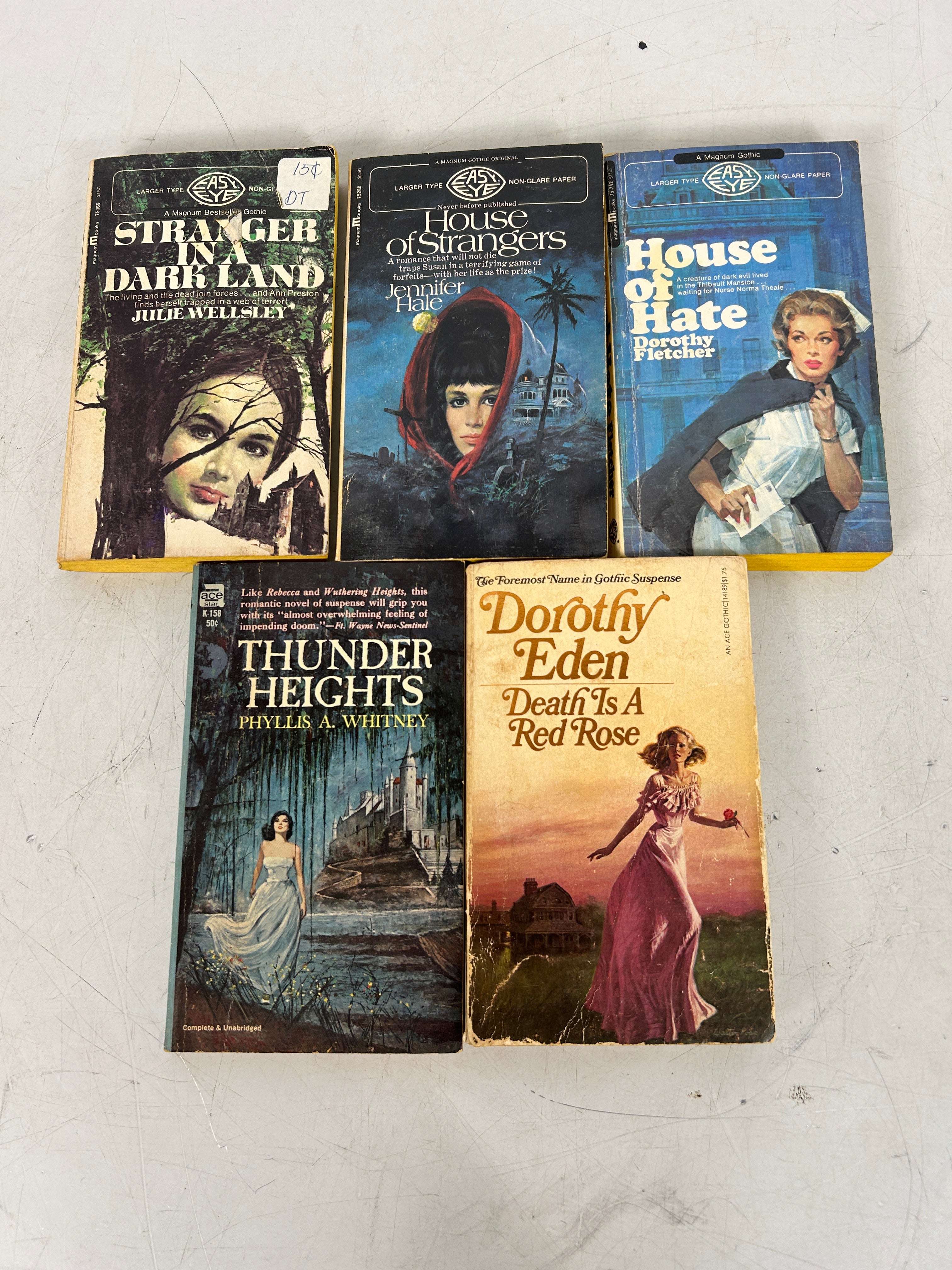 Lot of 4 Vintage Magnum Gothic Romance 1950-60s SC