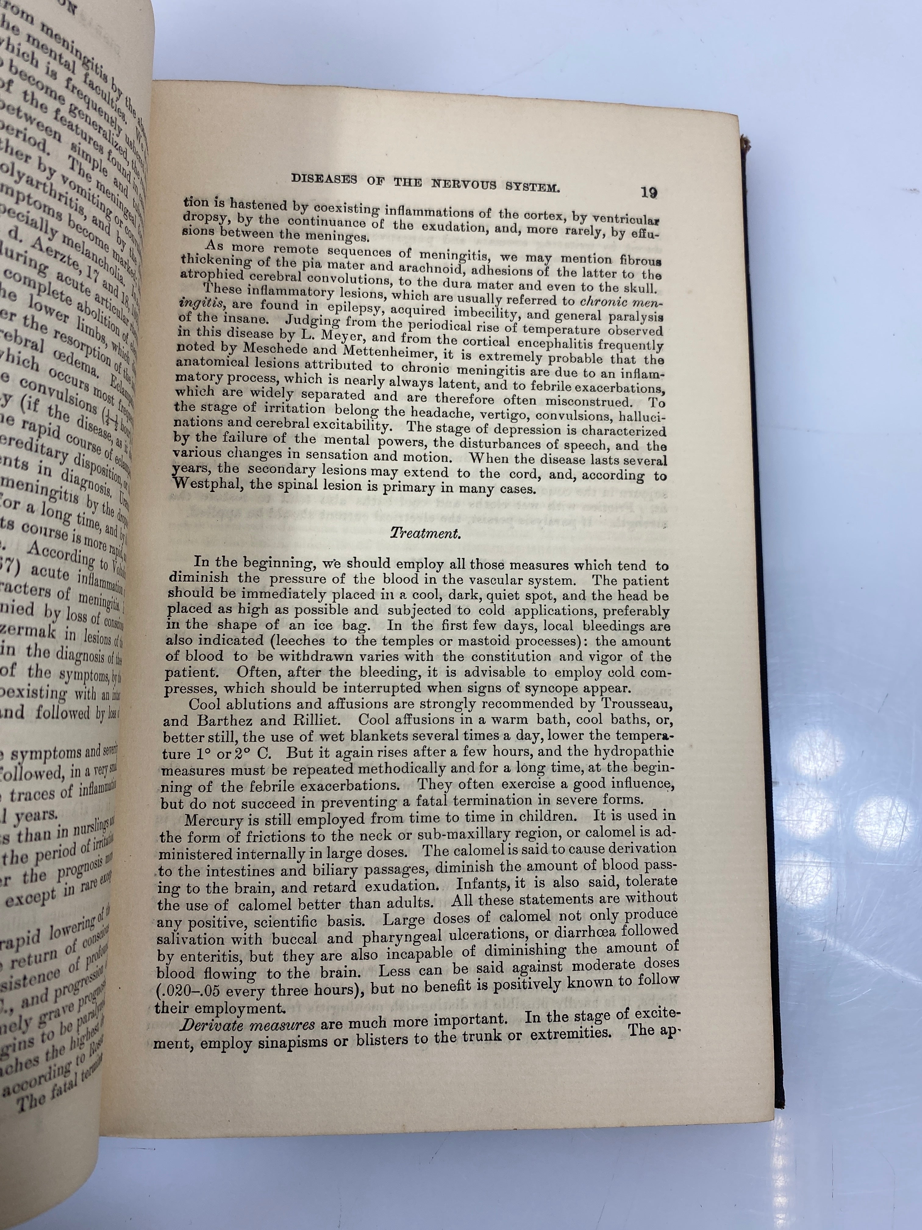 Clinical Treatise on the Diseases of the Nervous System Rosenthal Vol. I 1879 HC