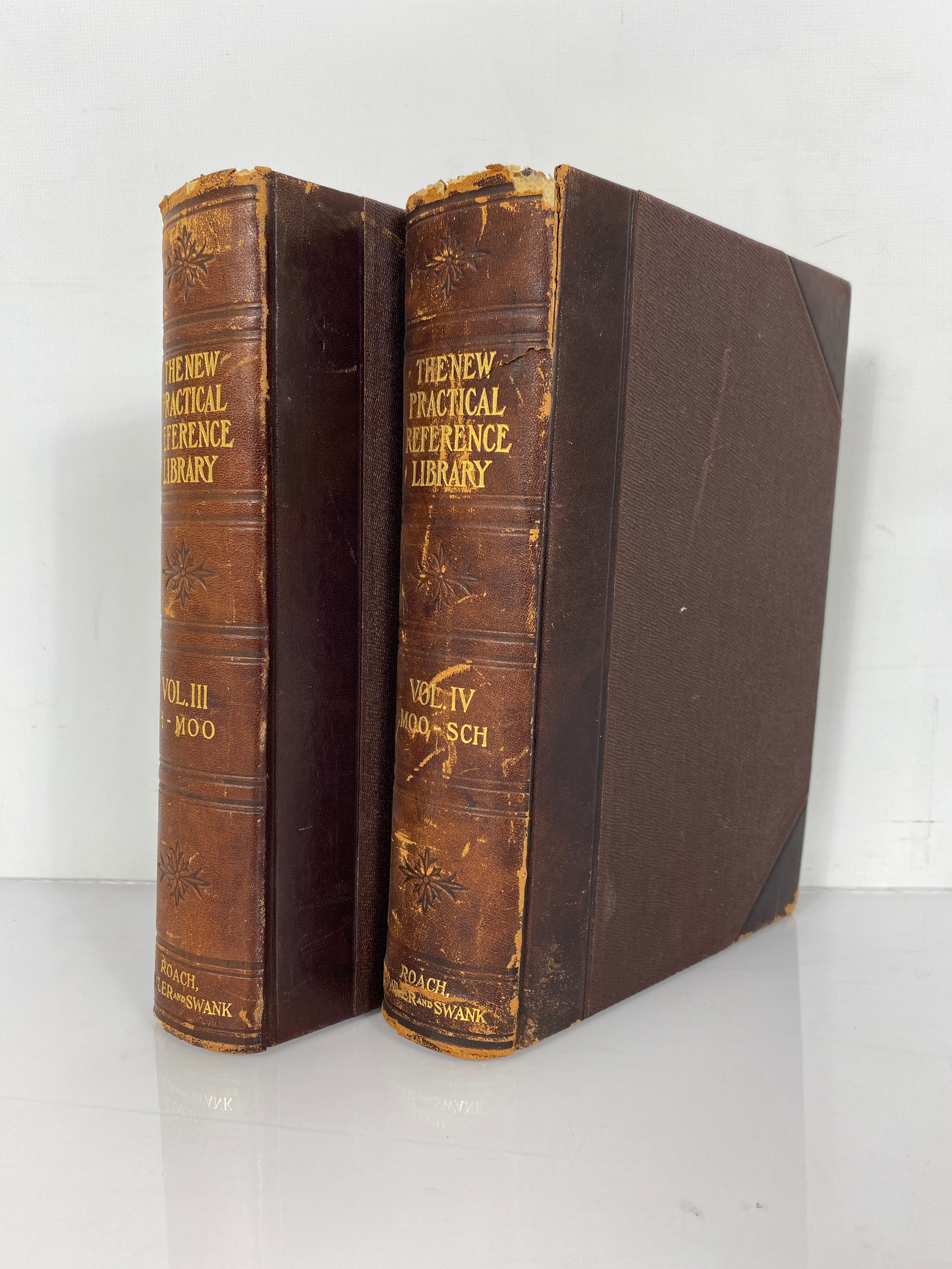 2 Vols: The New Practical Reference Library (III & IV) 1910 Antique HC