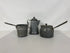 Antique 4 Piece Enamelware Double-Boiler Pan & Kettle Set