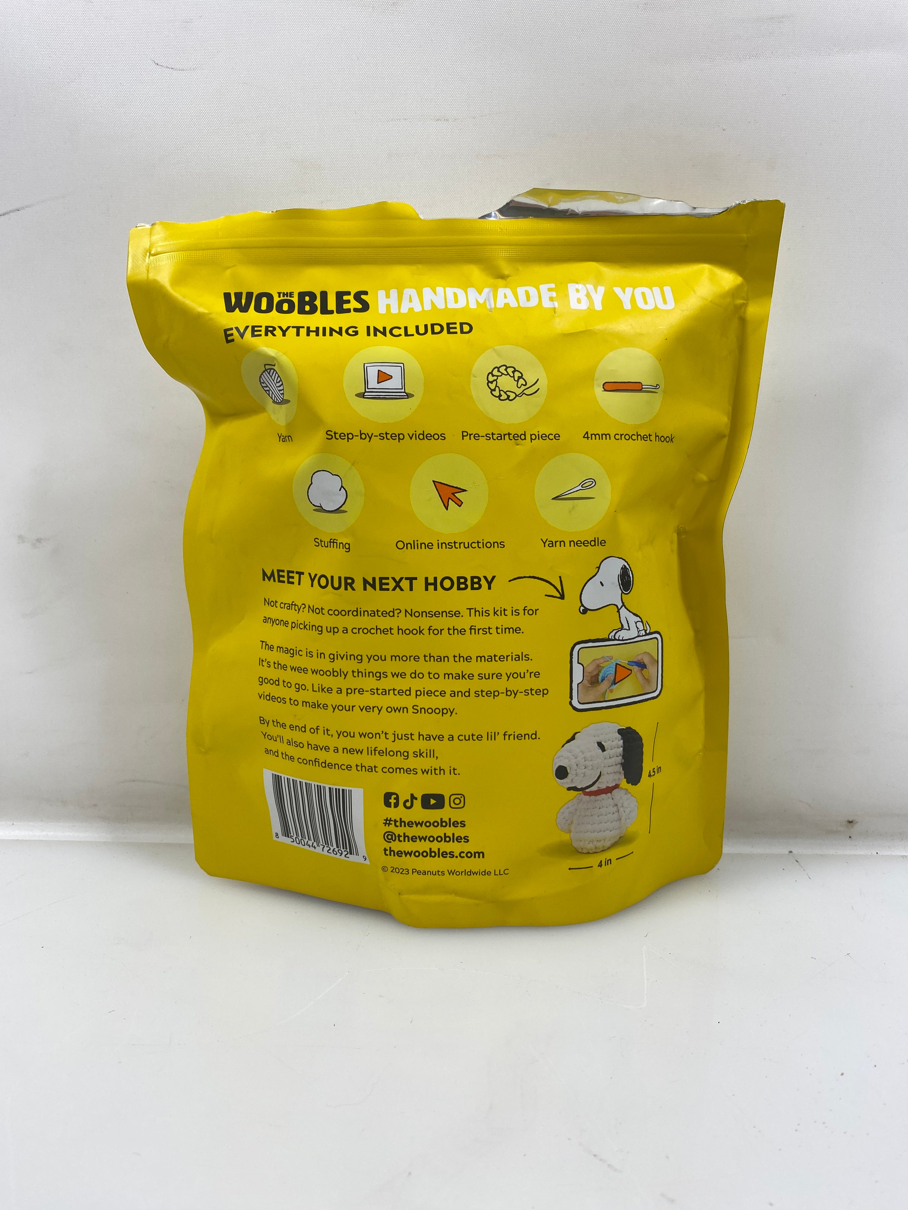 The Woobles Peanuts Snoopy Learn To Crochet Kit