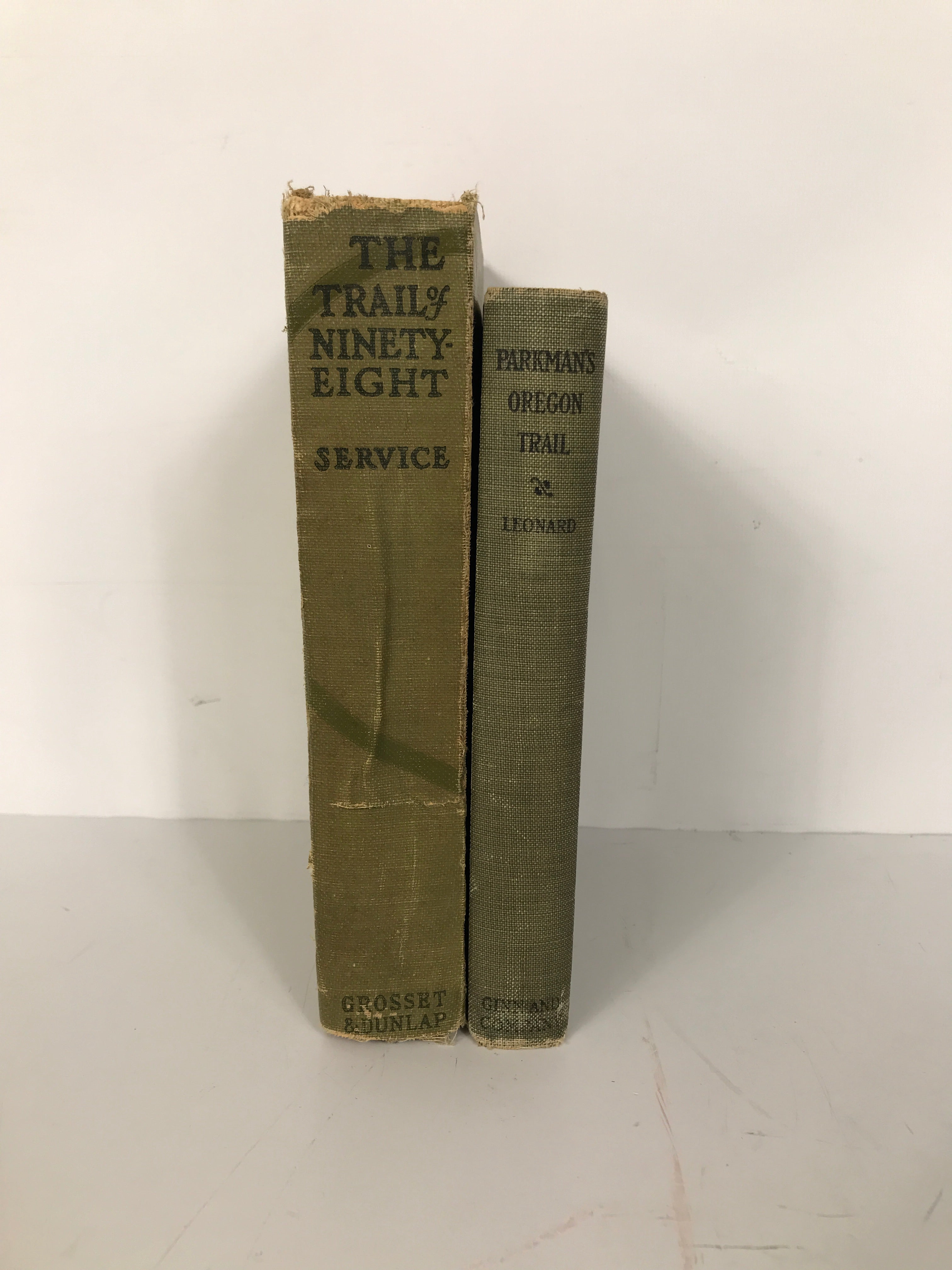 Lot of 2: The Trail of Ninety-Eight (Service)/The Oregon Trail (Leonard) 1910 HC