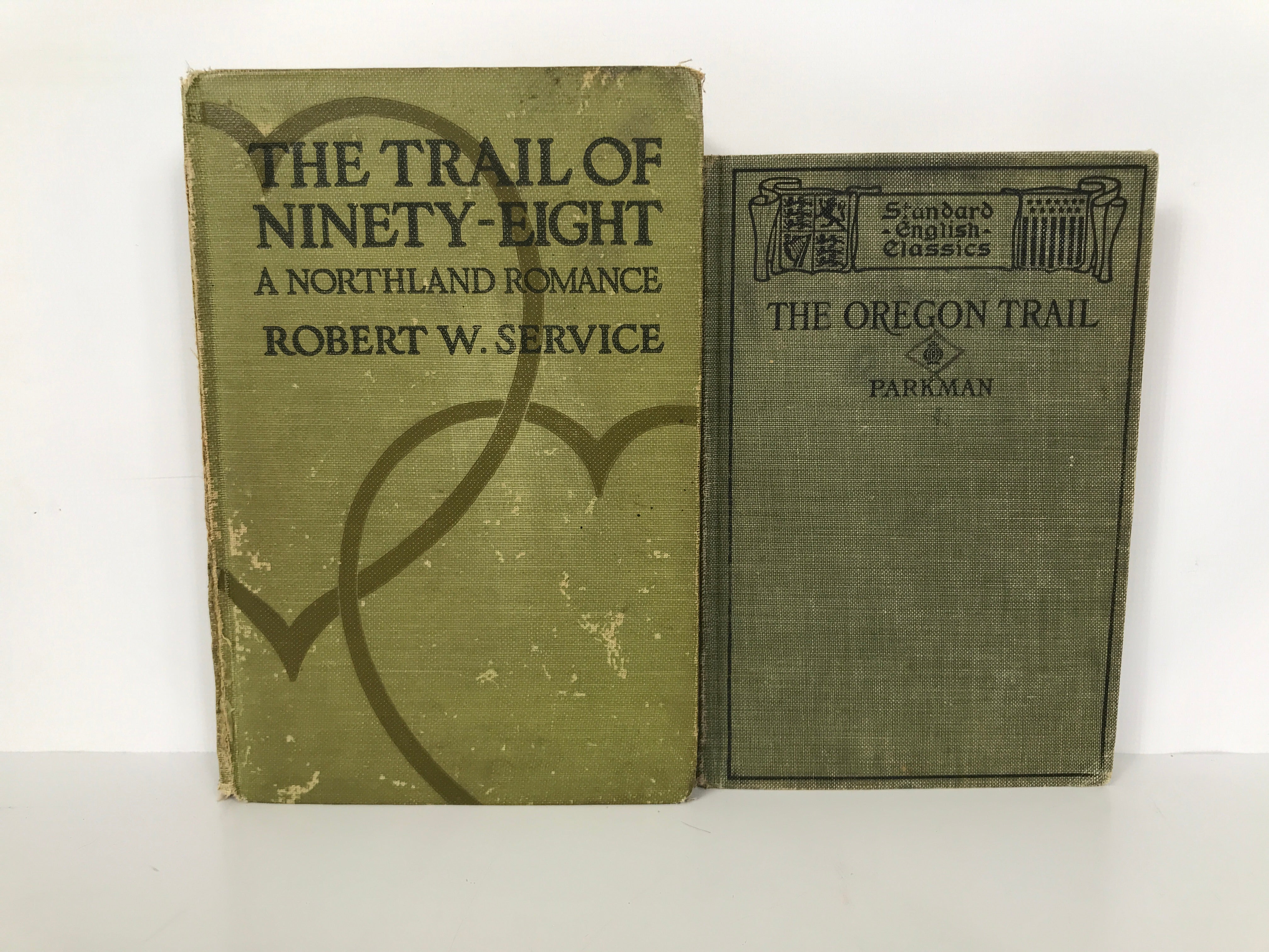 Lot of 2: The Trail of Ninety-Eight (Service)/The Oregon Trail (Leonard) 1910 HC