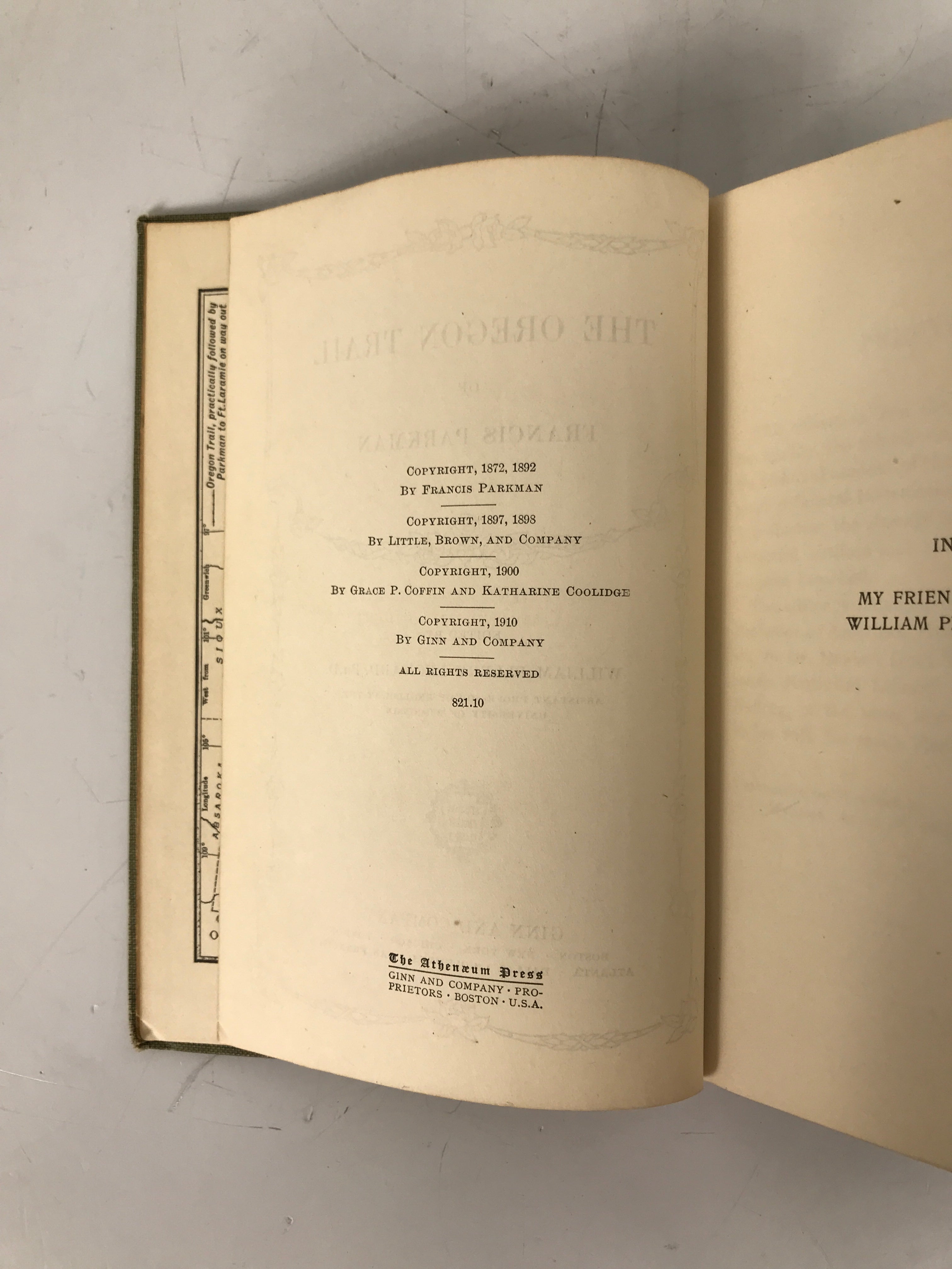 Lot of 2: The Trail of Ninety-Eight (Service)/The Oregon Trail (Leonard) 1910 HC