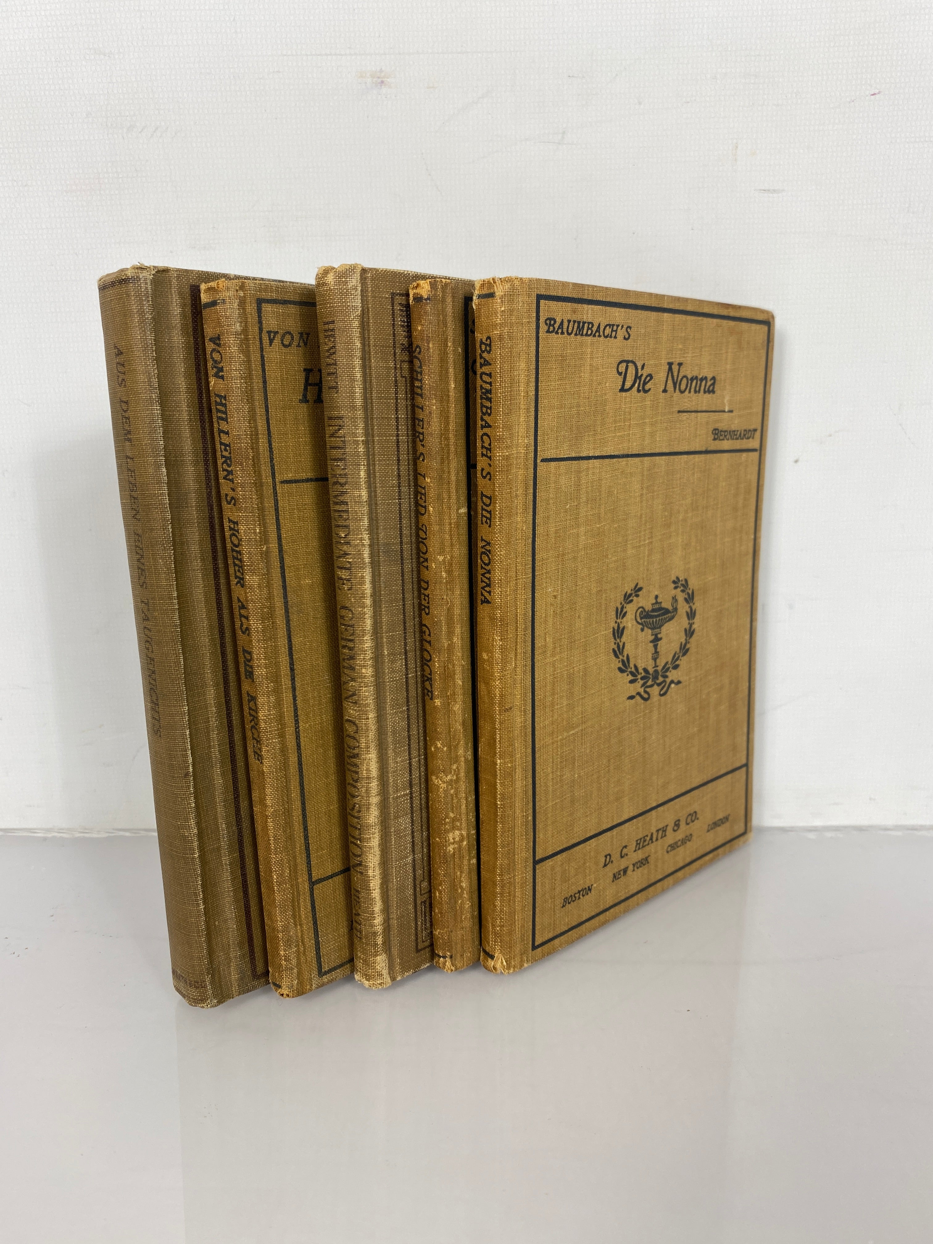 5 Antique Heath's Modern Language Series in German 1892-1923 HC