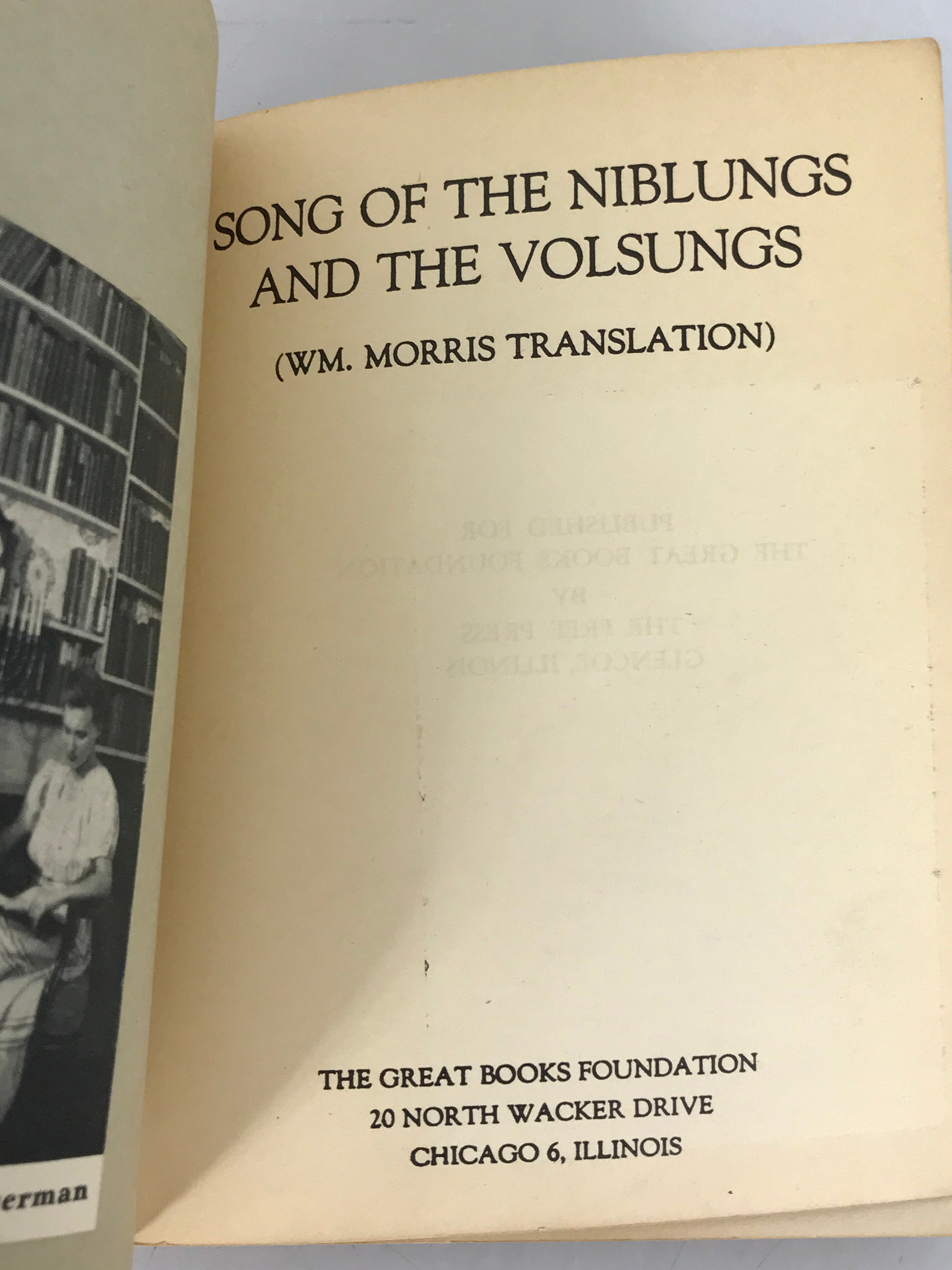 Song of the Niblungs and the Volsungs (Wm Morris Translation) c1949 SC Rare