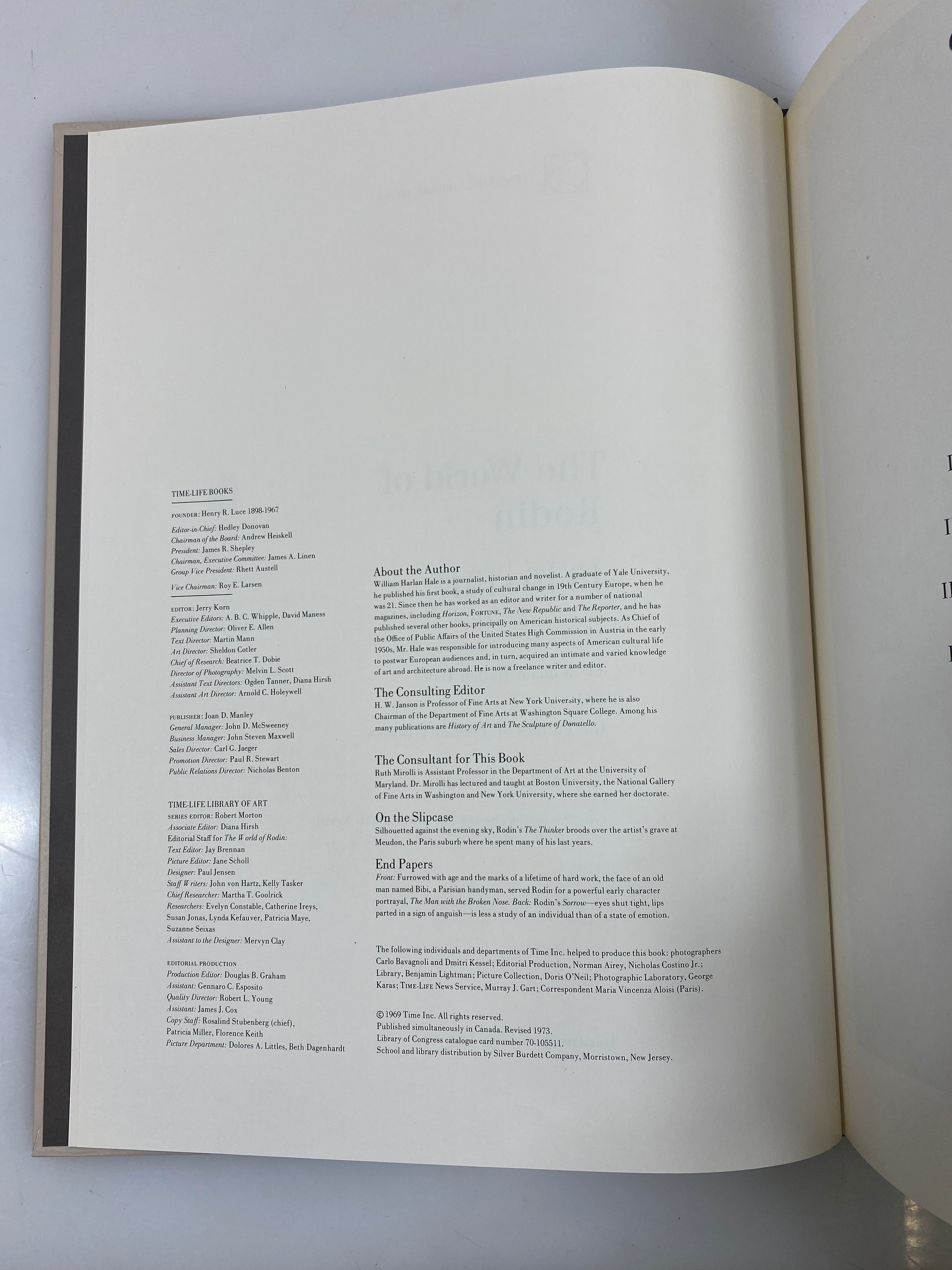 The World of Rodin Time-Life Books 1969 HC Slipcase