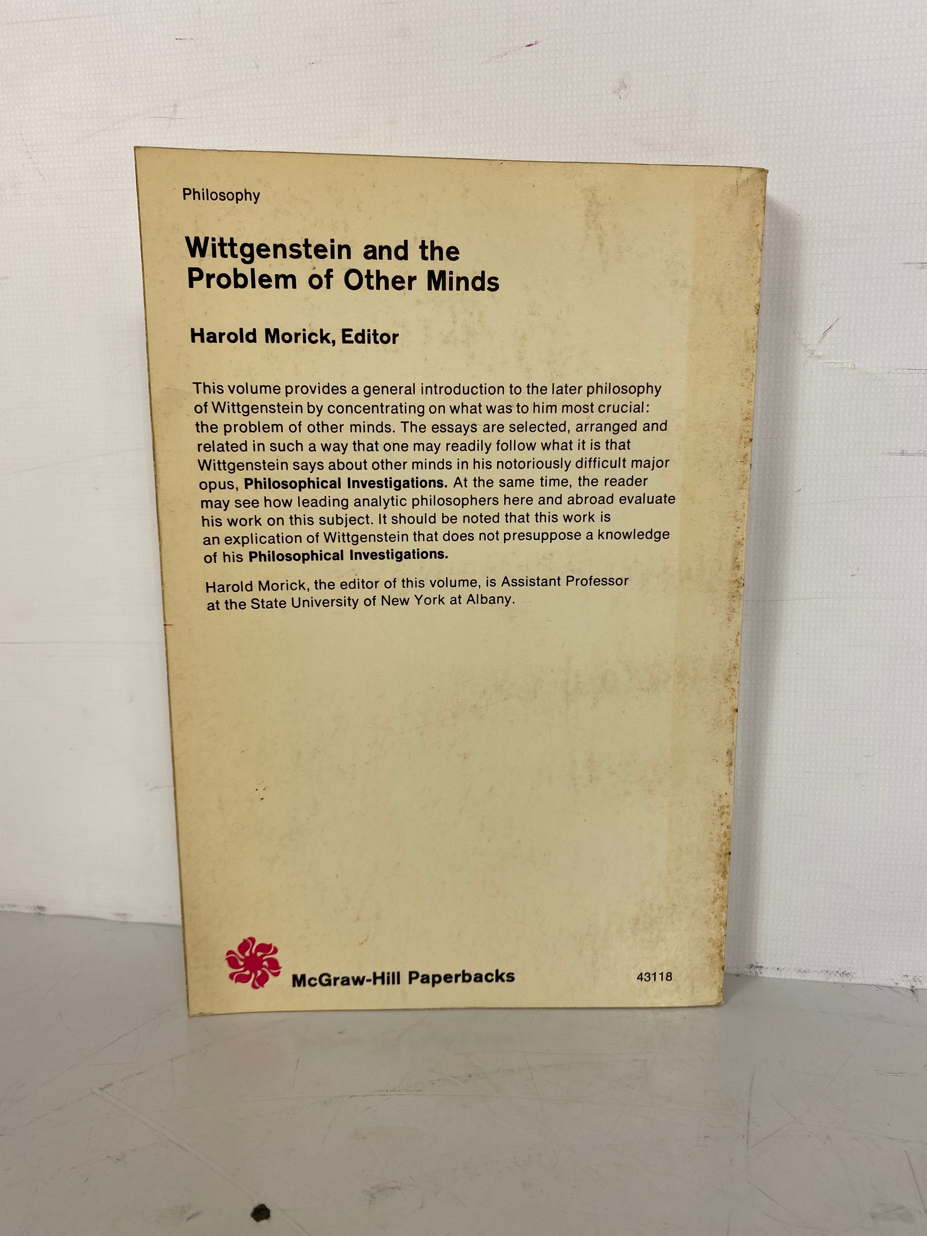 Wittgenstein and the Problem of Other Minds Harold Morick 1967 SC