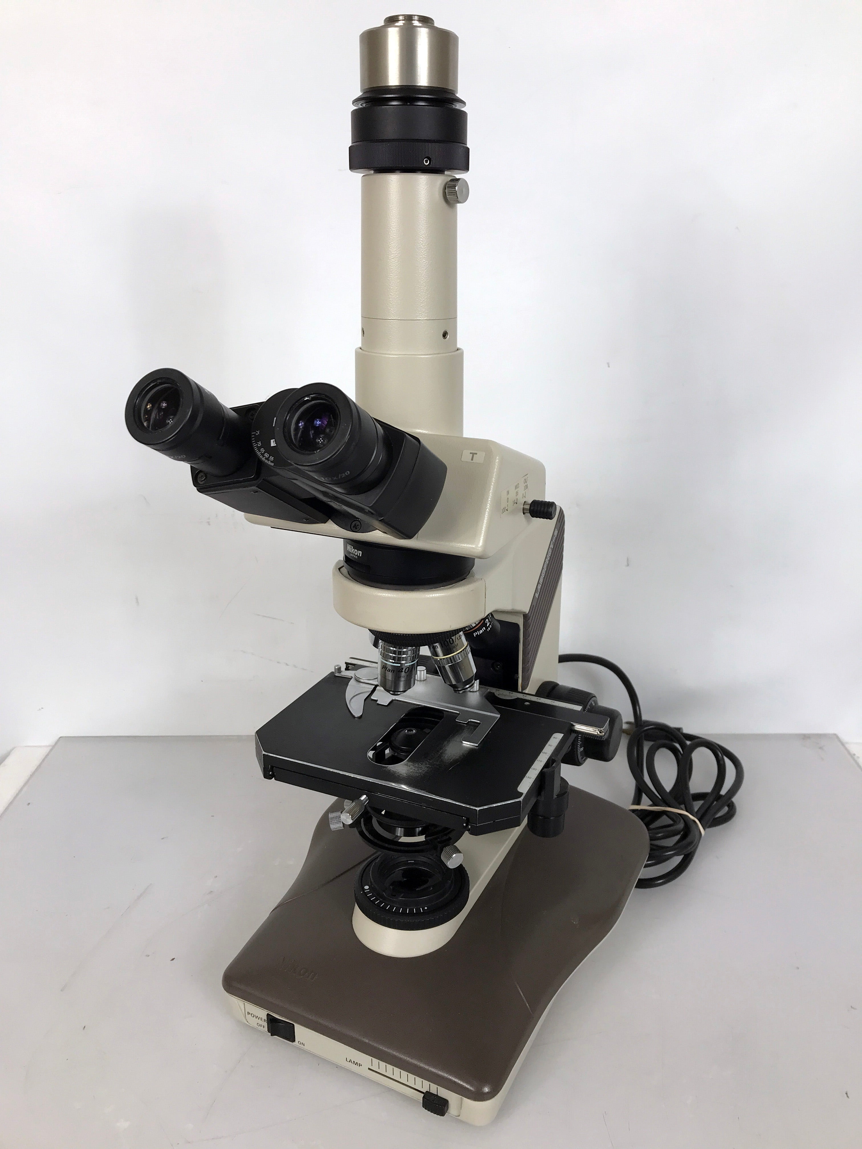 Nikon Labophot 2 Trinocular Microscope with 5 Objectives *For Parts or Repair*