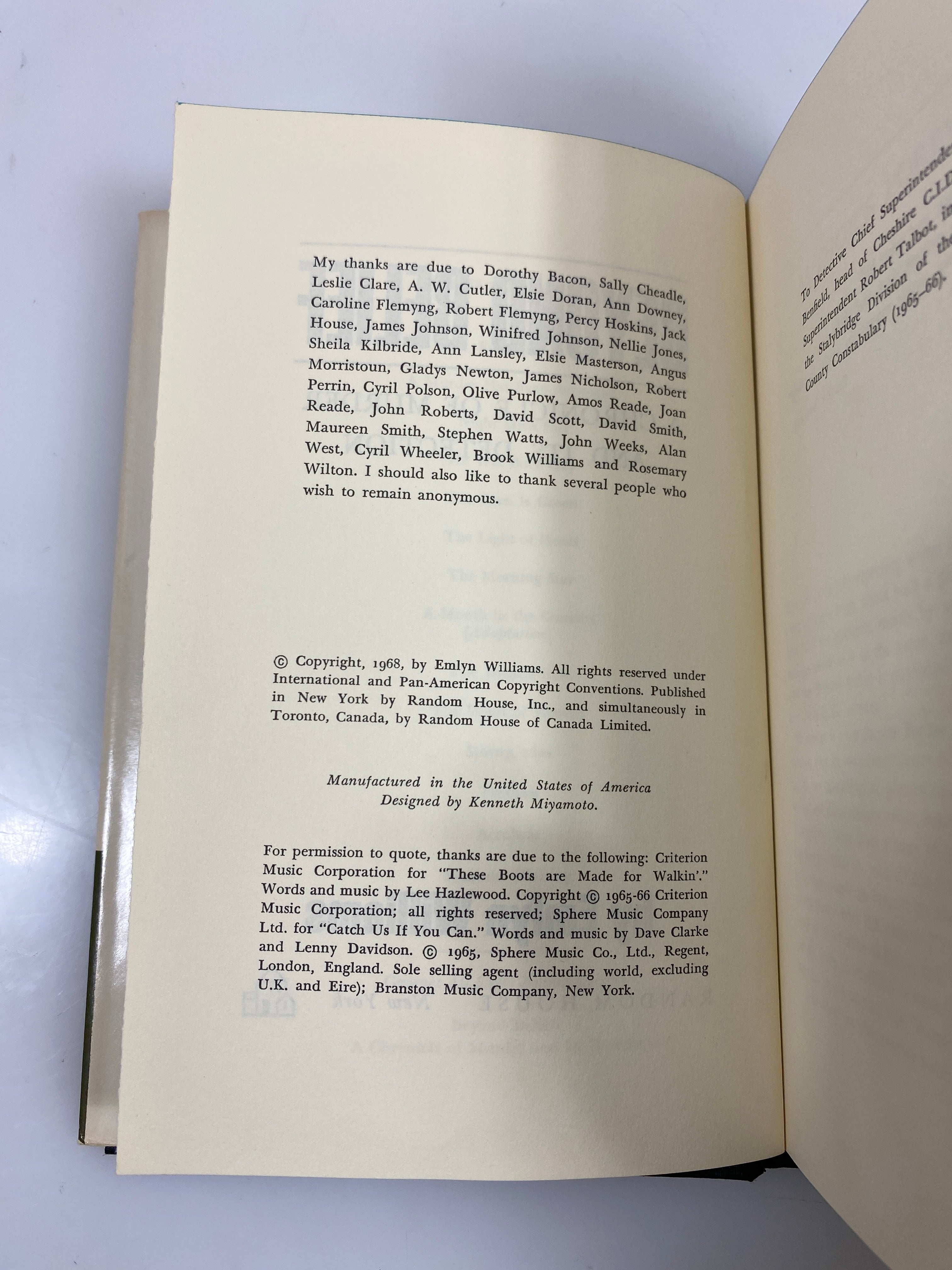 Beyond Belief by Emlyn Williams Random House 1968 HCDJ