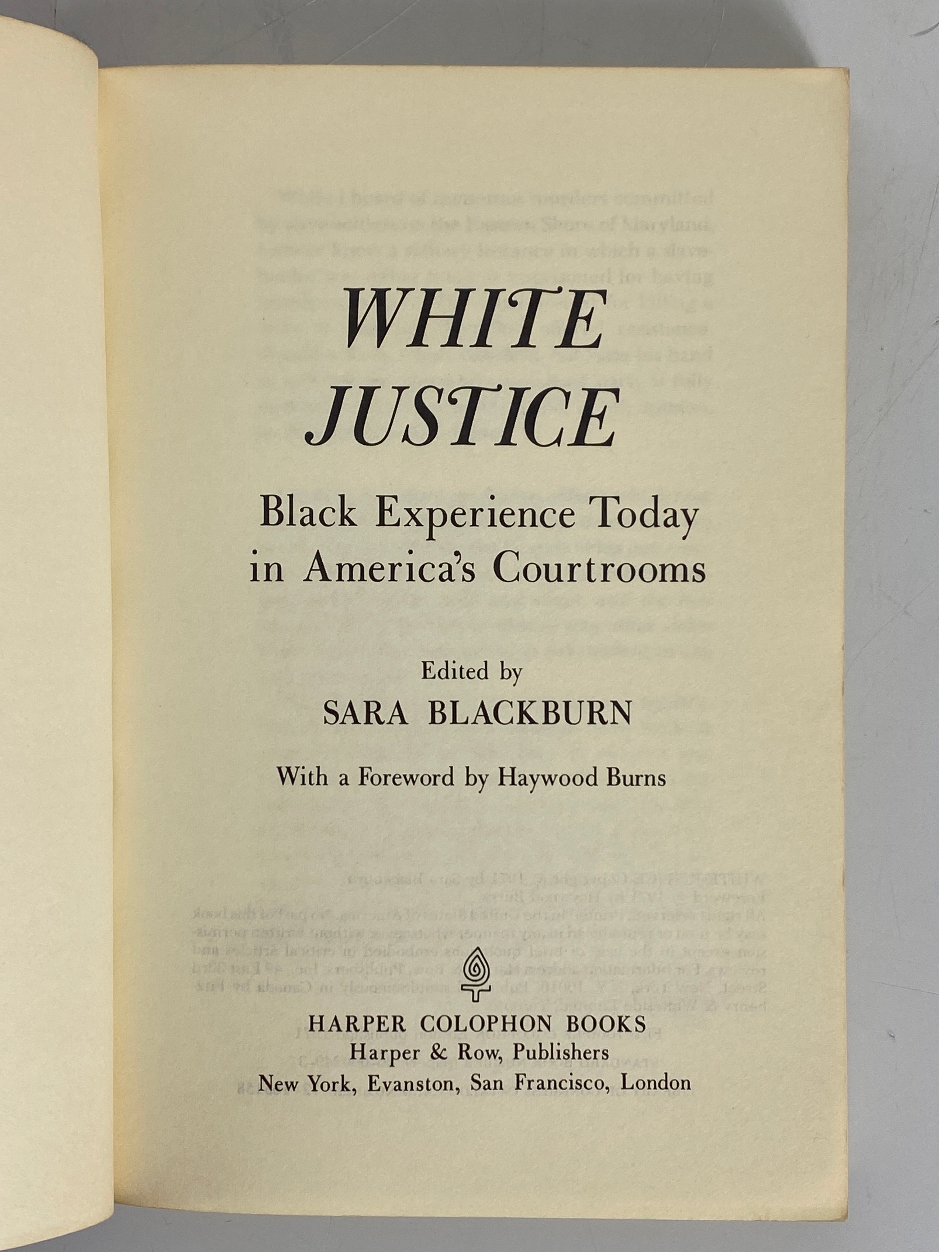 2 Vols: White Justice (Blackburn)/New World A-Coming (Ottley) 1968-71 SC