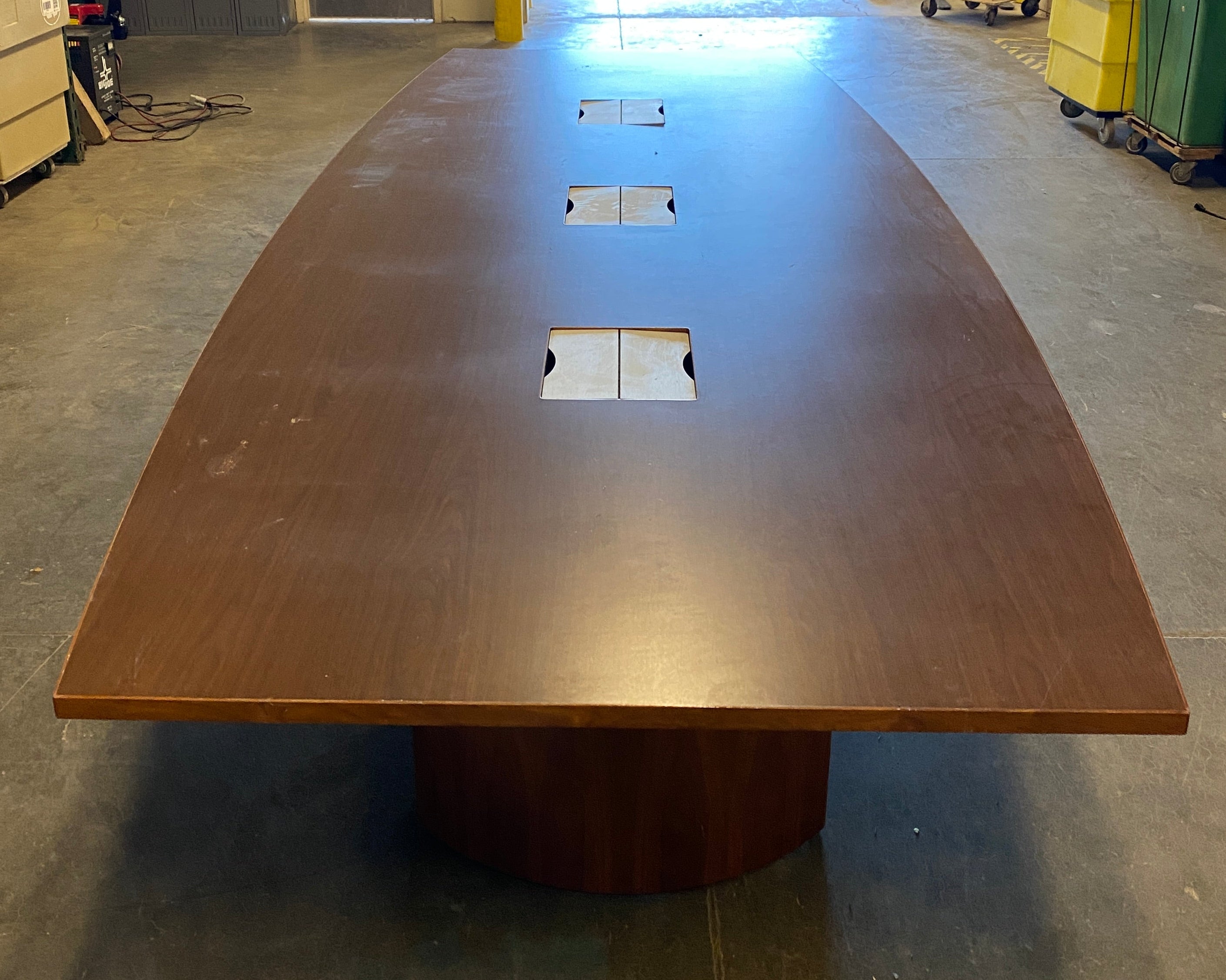 Large Wooden Conference Table w/ Outlet Placements
