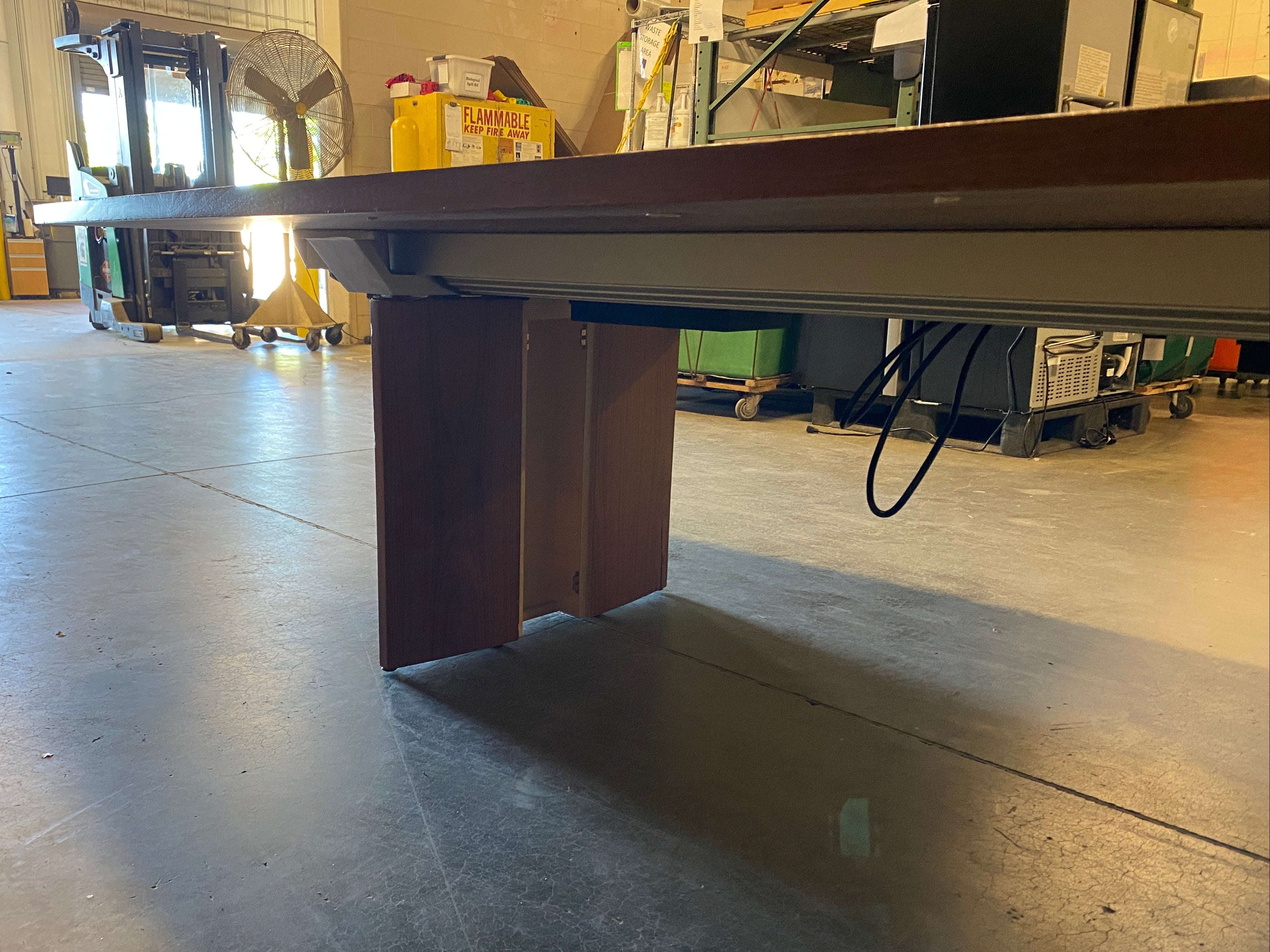 Large Wooden Conference Table w/ Outlet Placements