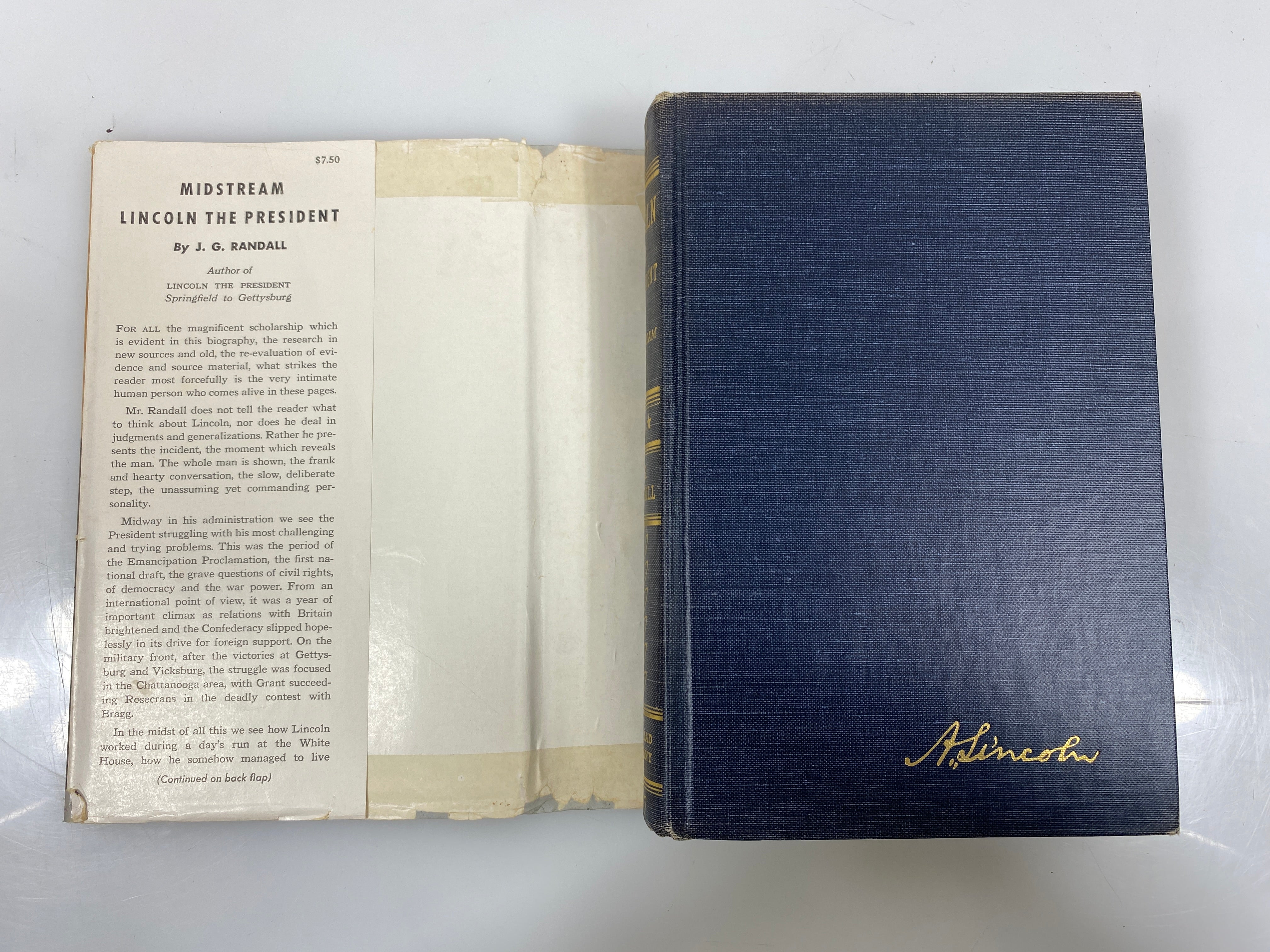 Midstream: Lincoln the President by Randall 1953 HCDJ