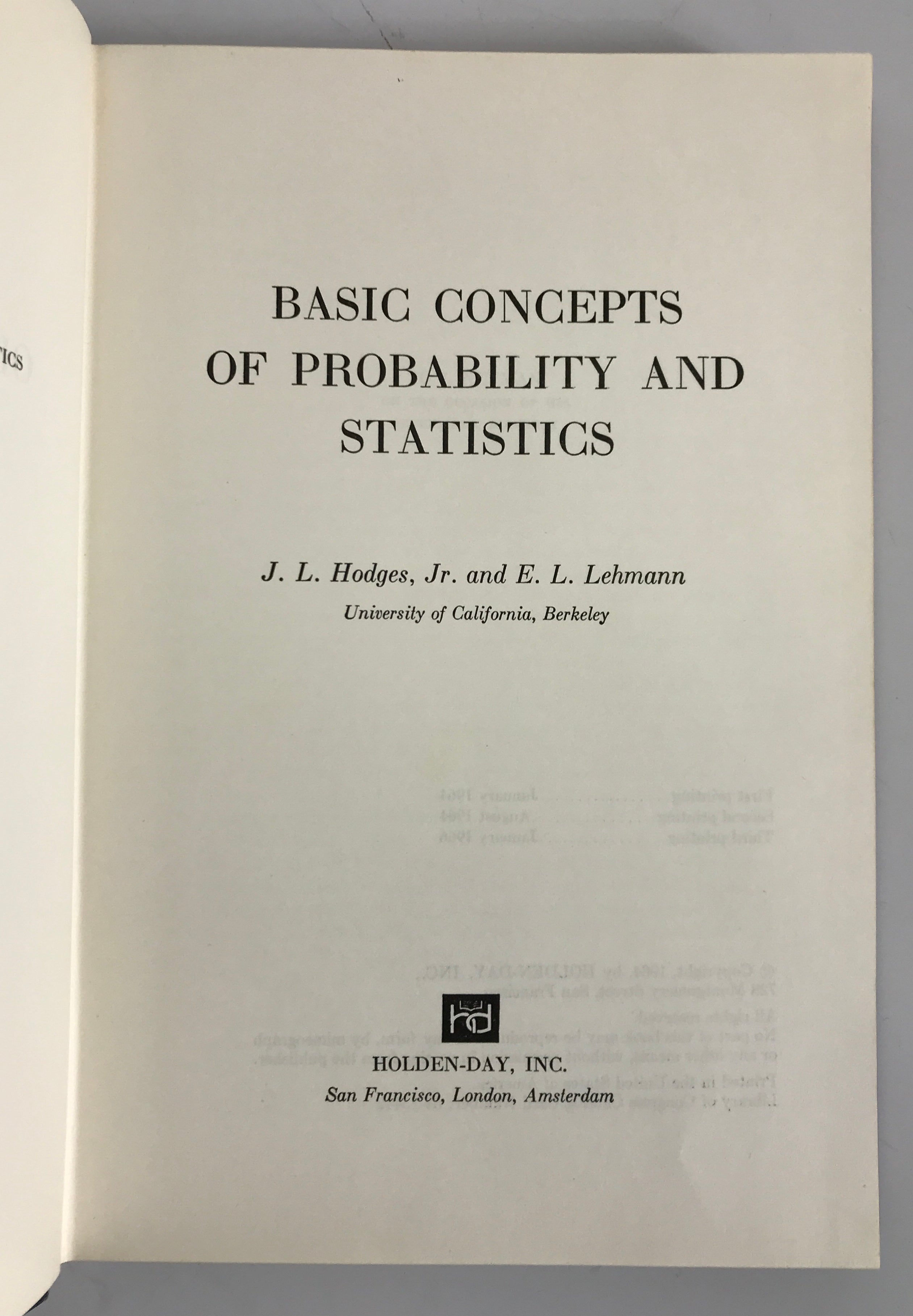 Lot of 2 Probability and Statistics Textbooks 1956-1966 Vintage HC