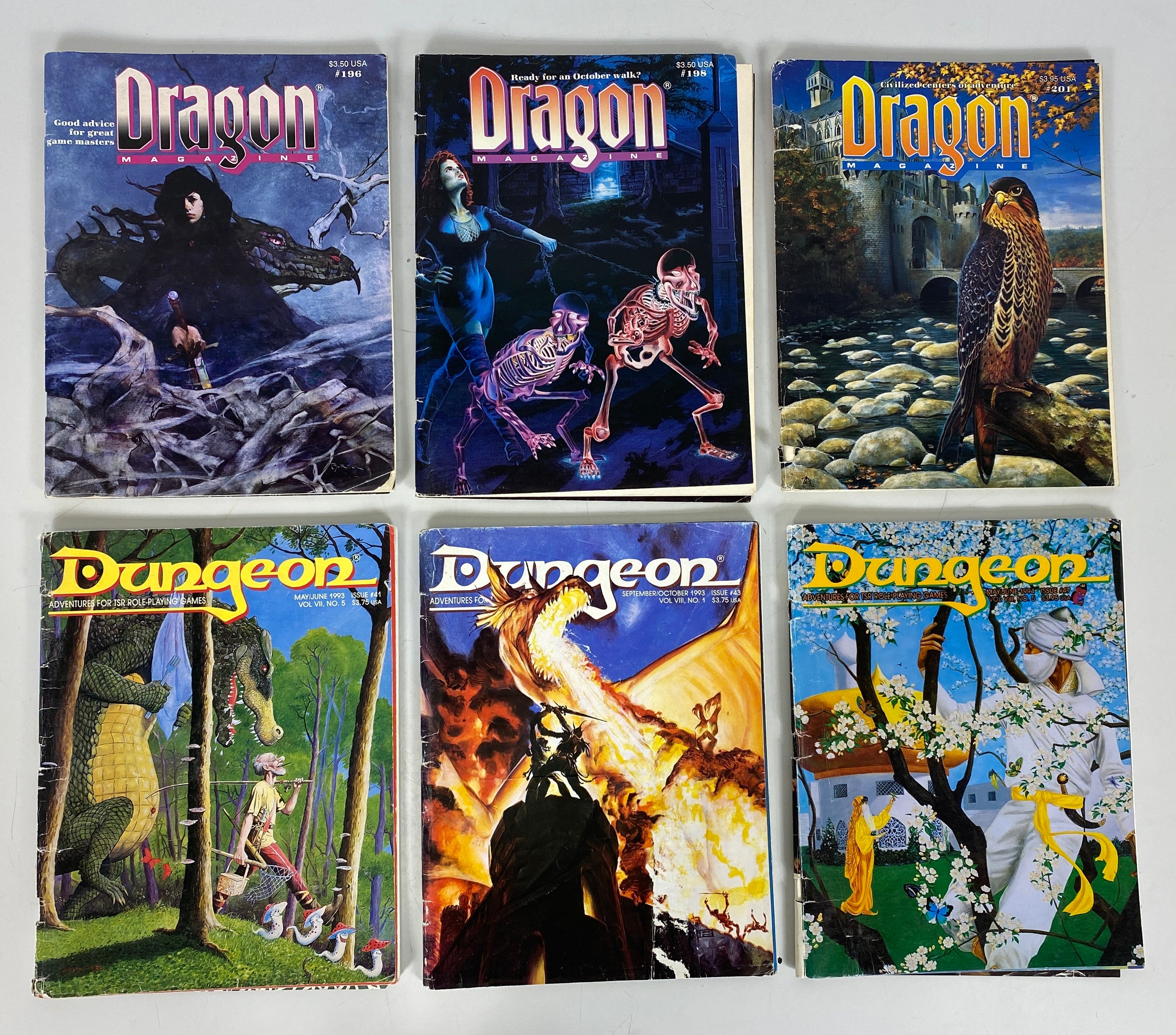 Lot of 6 Dragon Magazine (1993-1994)