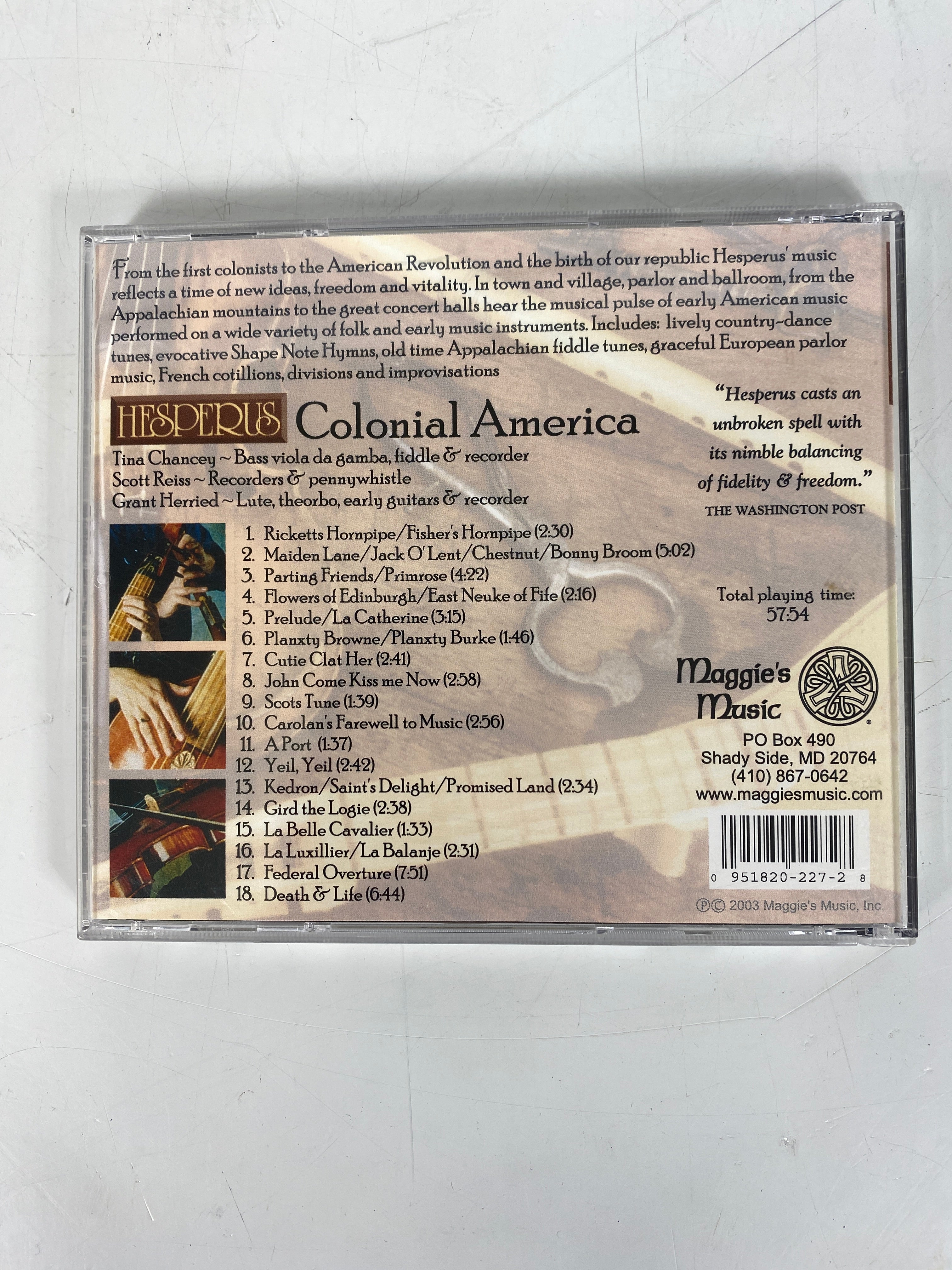 Colonial America: Spirited Sounds from Across the Sea CD