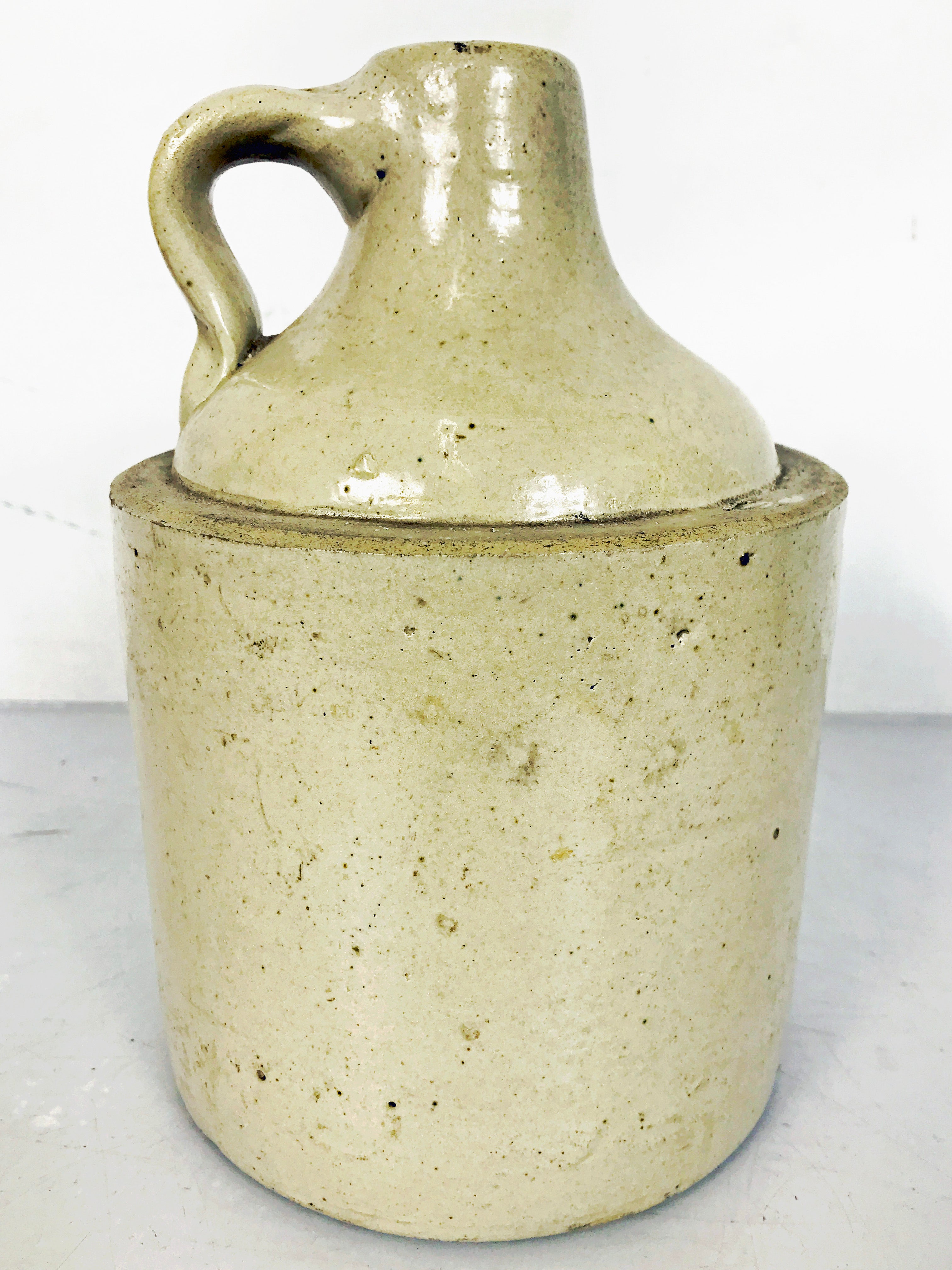 Antique Half Gallon Salt Glazed Stoneware Whiskey Jug