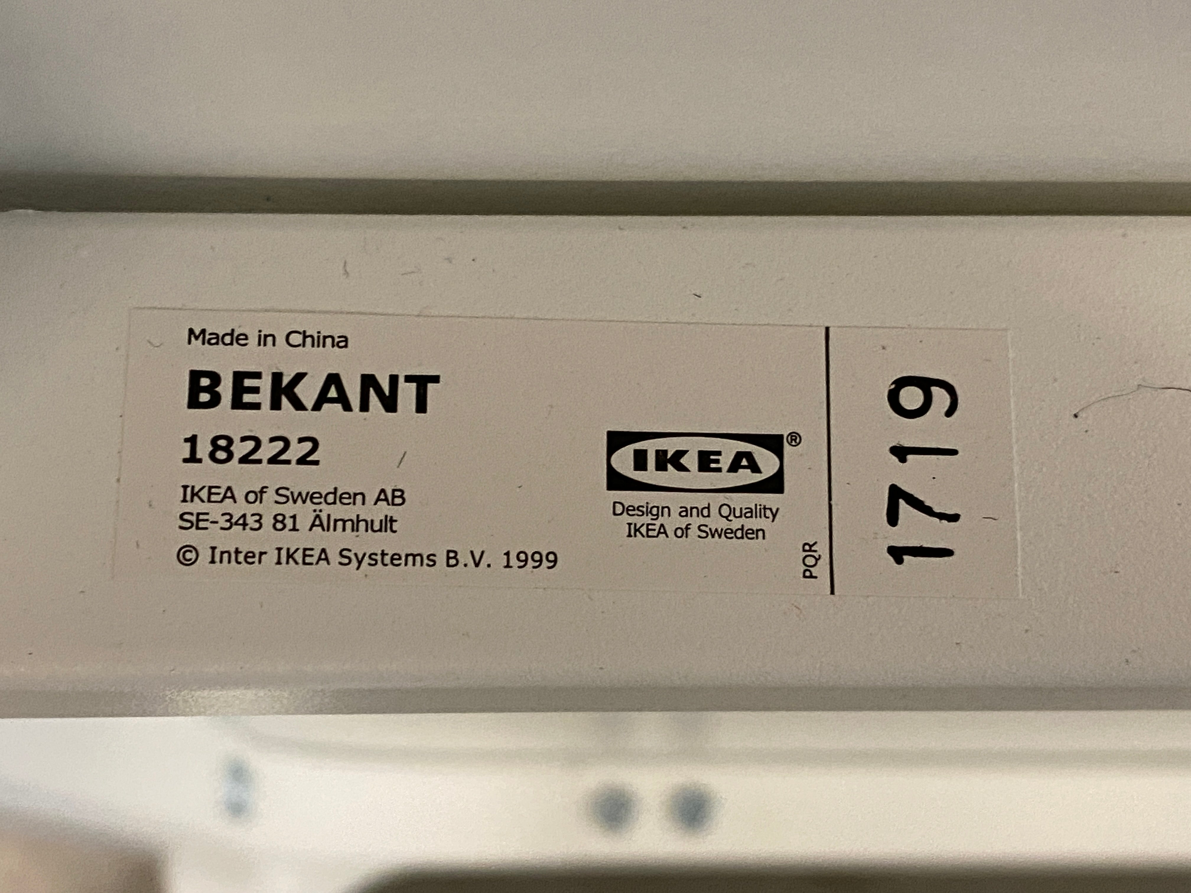 White Ikea Bekant Square Conference Table