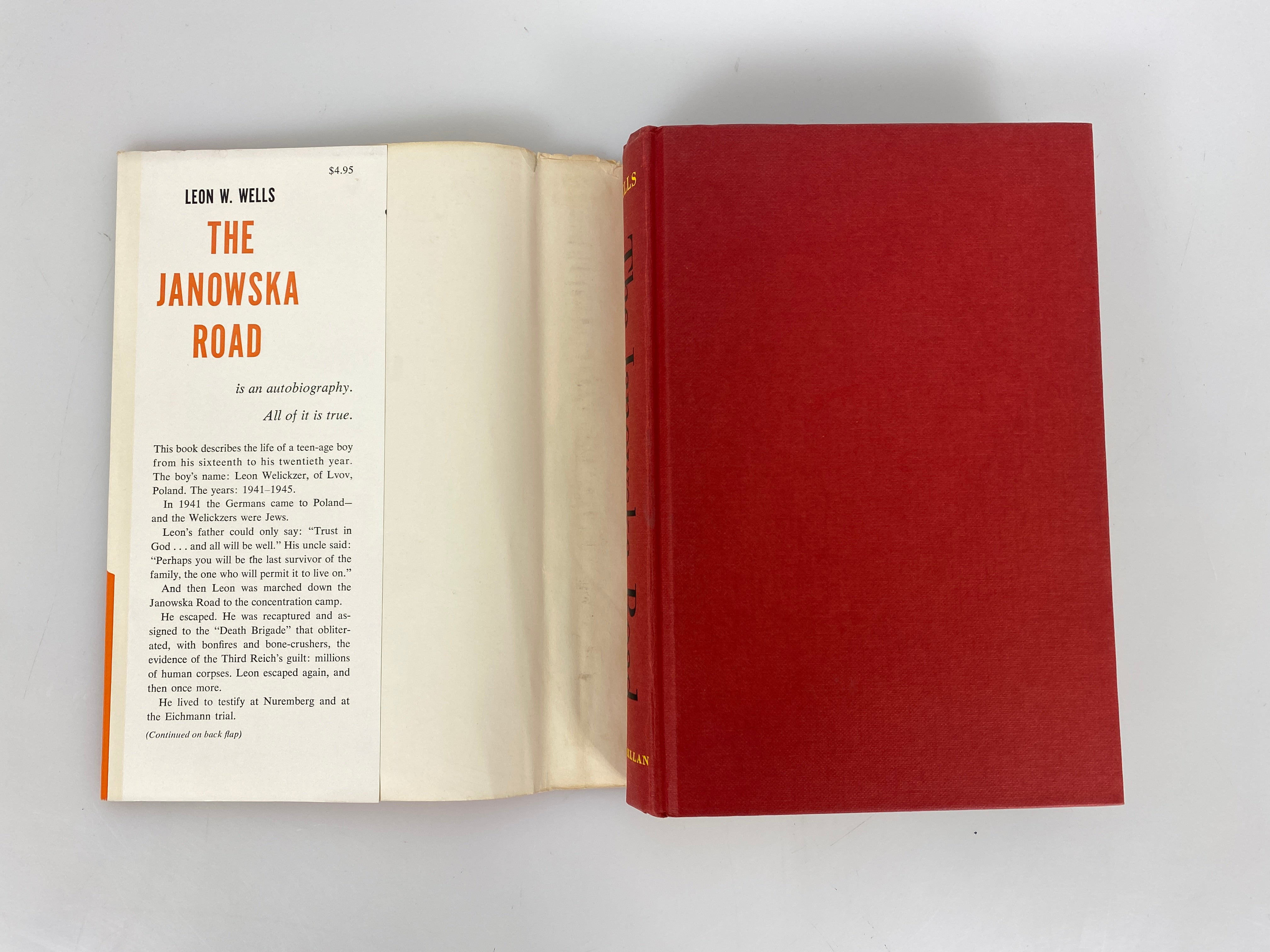 The Janowska Road Leon Wells 1963 1st Print HCDJ