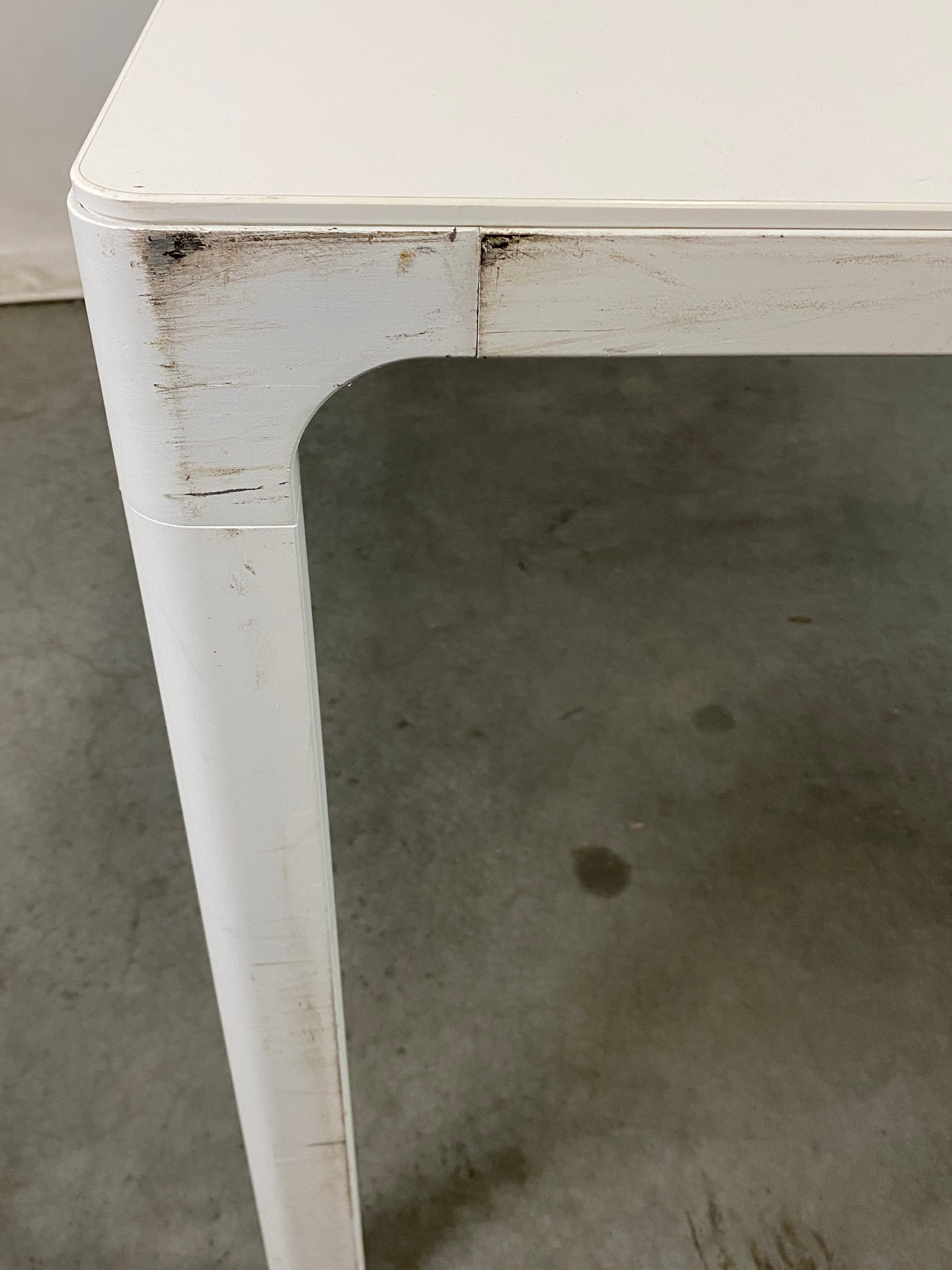 White Ikea Bekant Square Conference Table