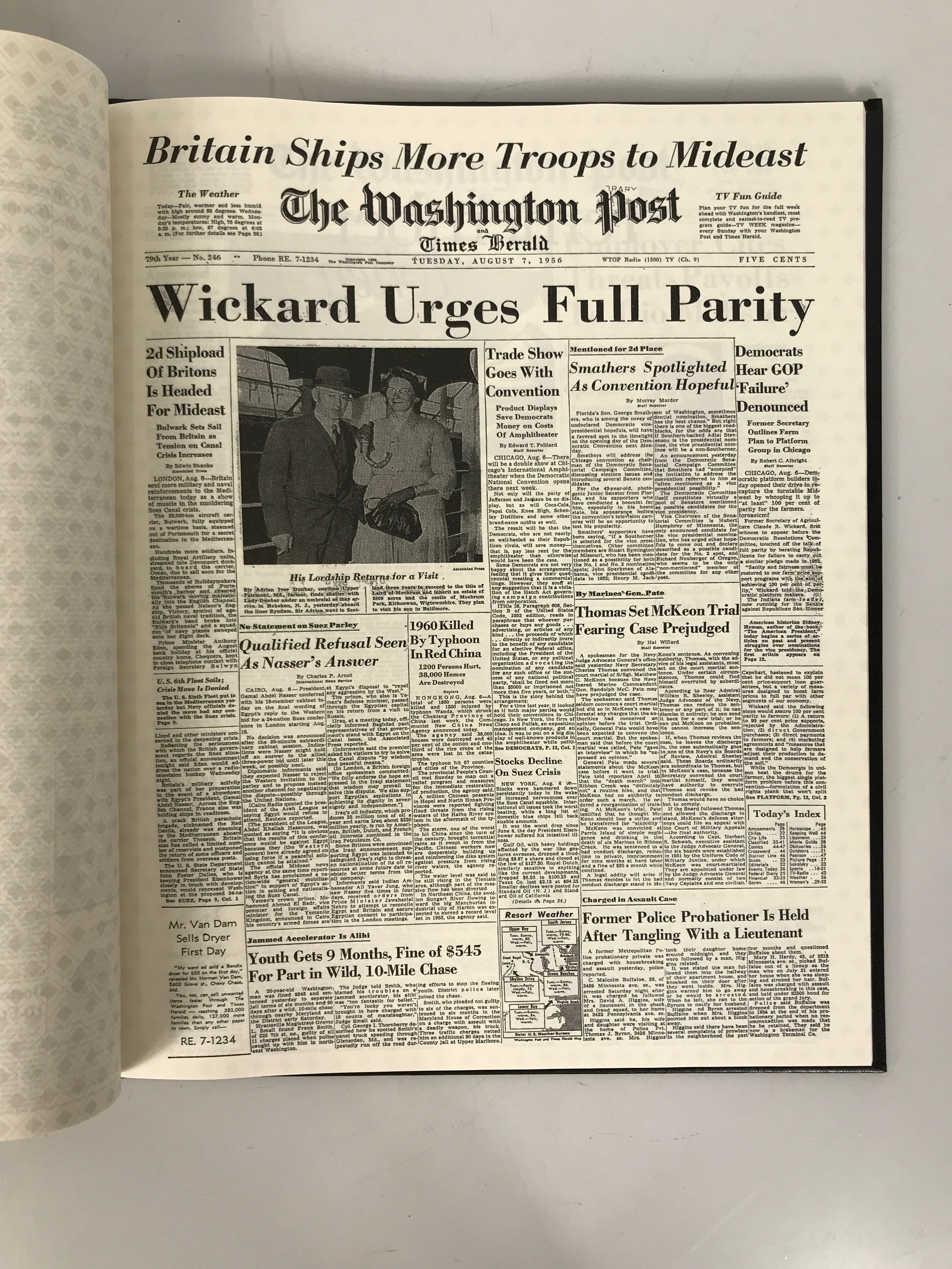 The Washington Post Birthday Edition August 7 Front Pages HC