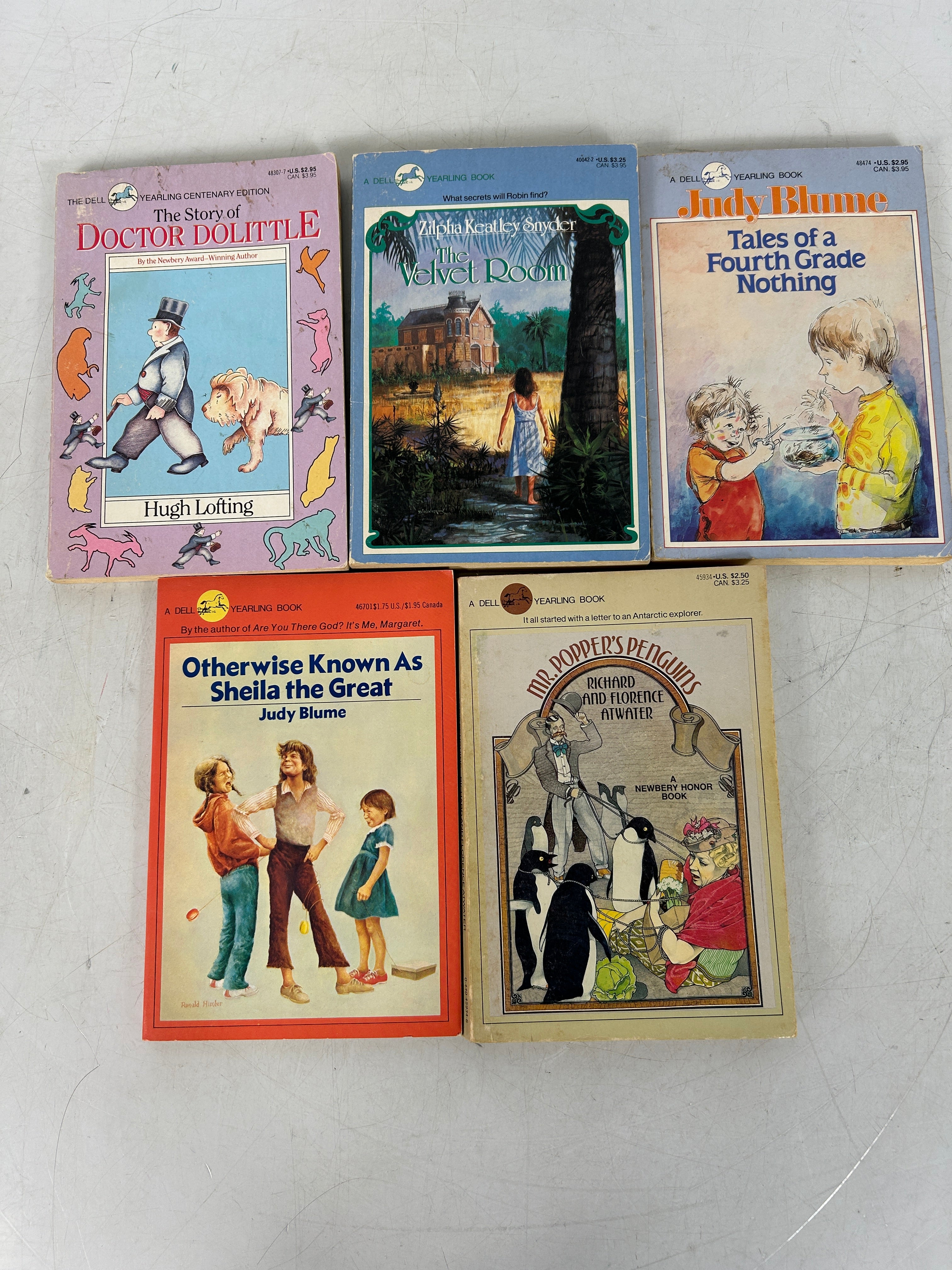 Lot of 5 Vintage Dell/Yearling Children's' Paperbacks 1981-1988 SC