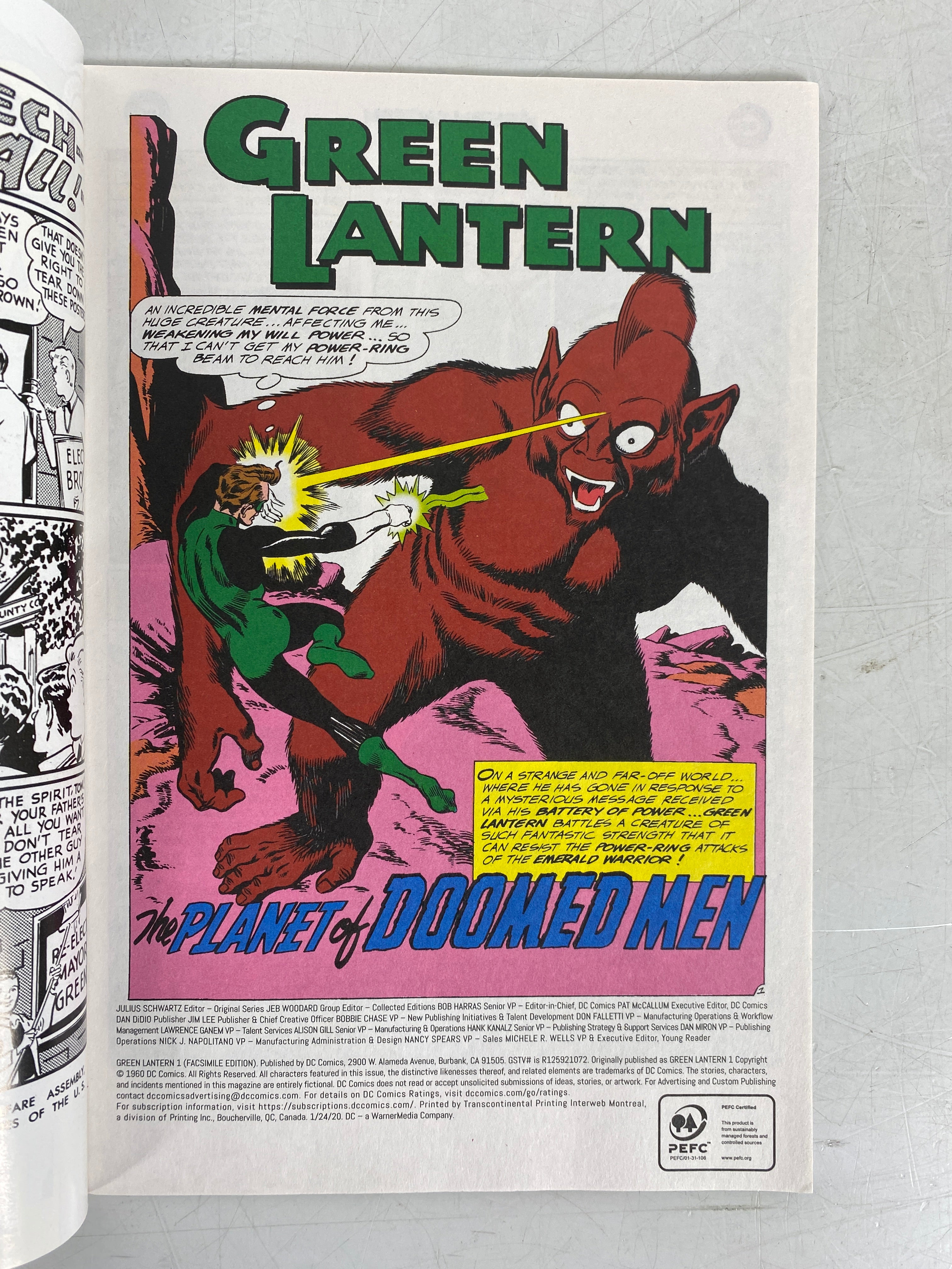 Green Lantern #1 Facsimile Edition