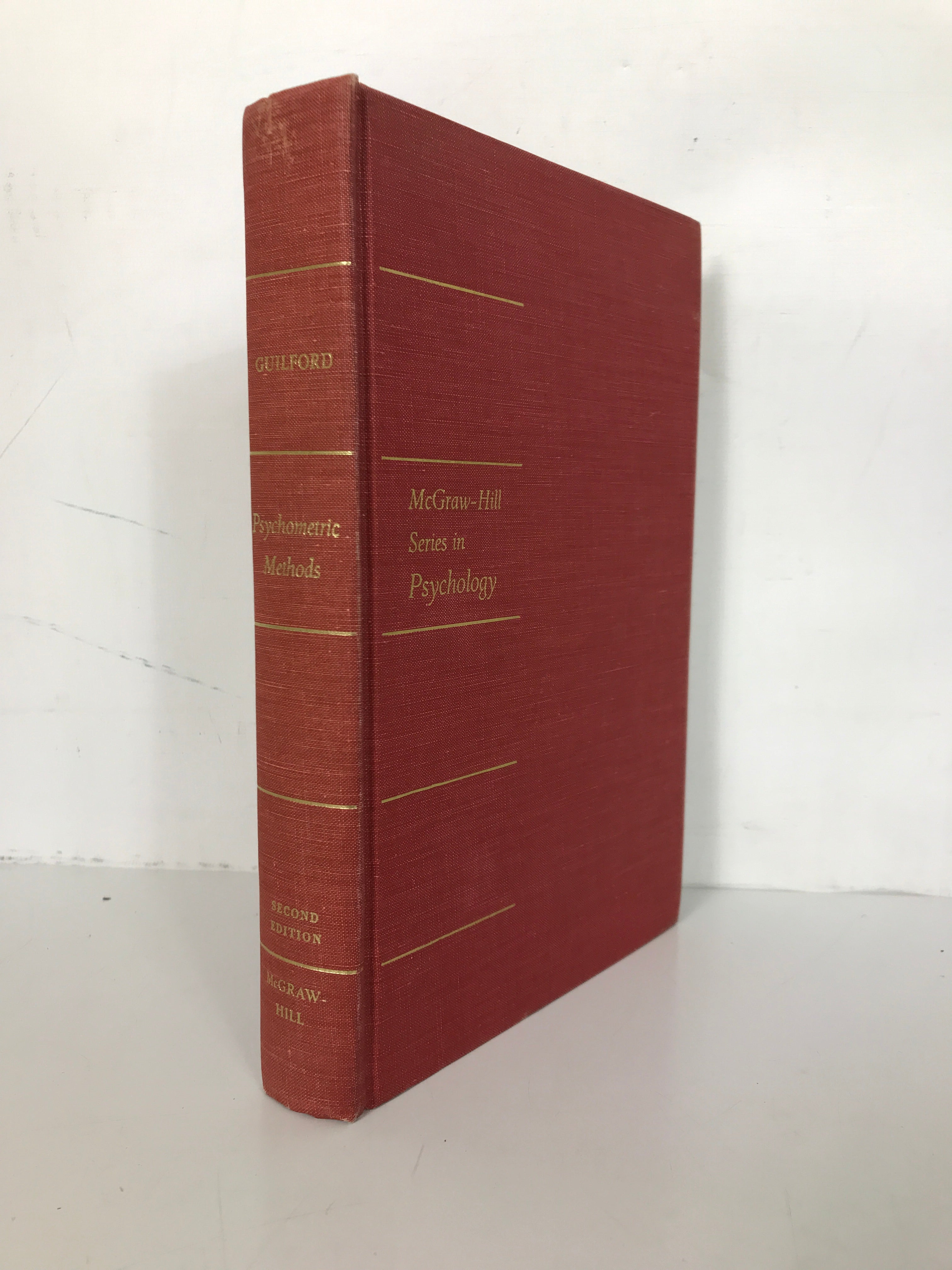 Psychometric Methods J.P. Guilford 1954 Vintage HC