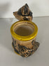 Vintage Racoon Masked Bandit Ceramic Planter With Insert