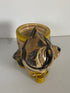 Vintage Racoon Masked Bandit Ceramic Planter With Insert