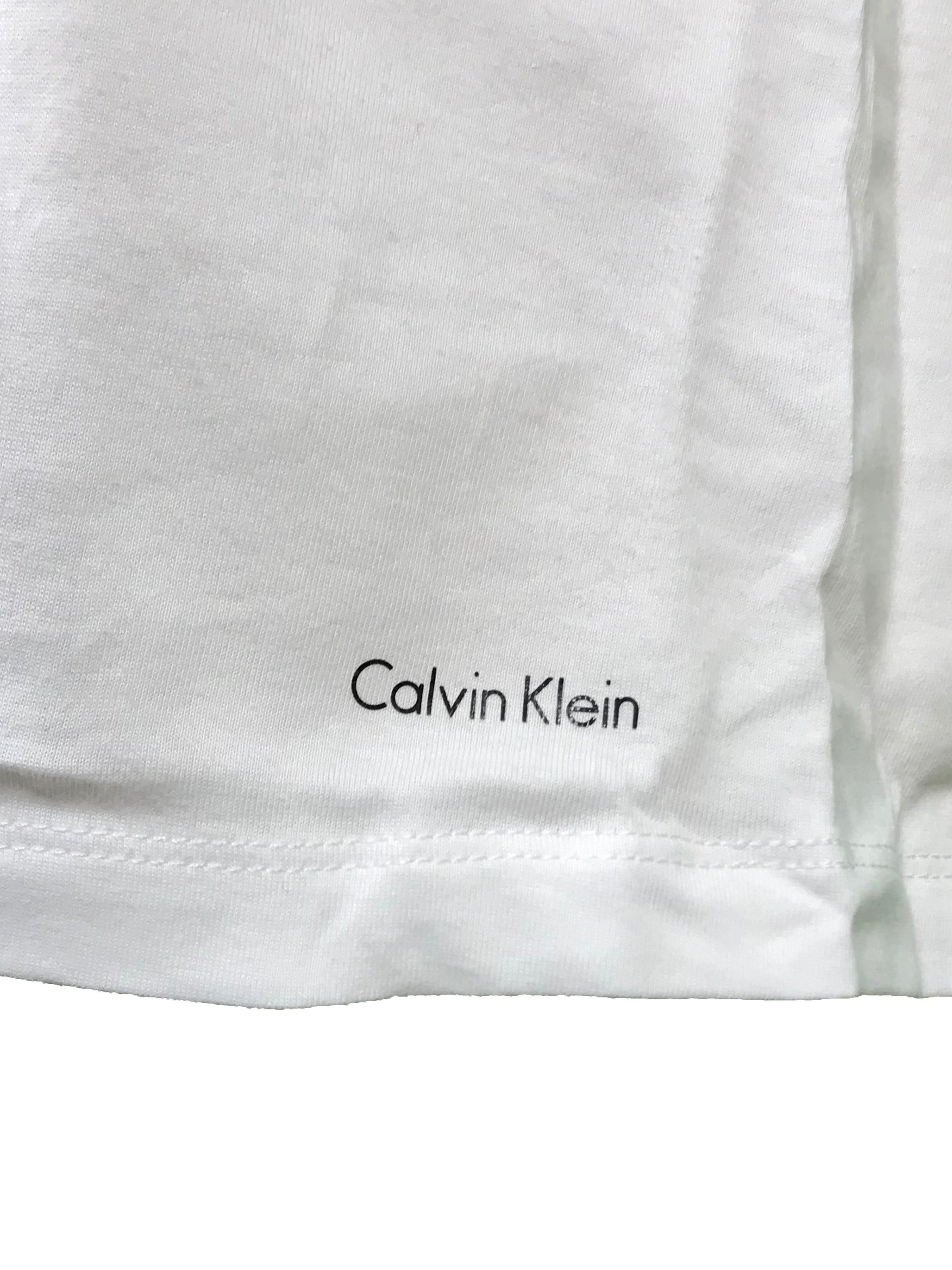 Calvin Klein White V-Neck T-Shirt Men's Size M