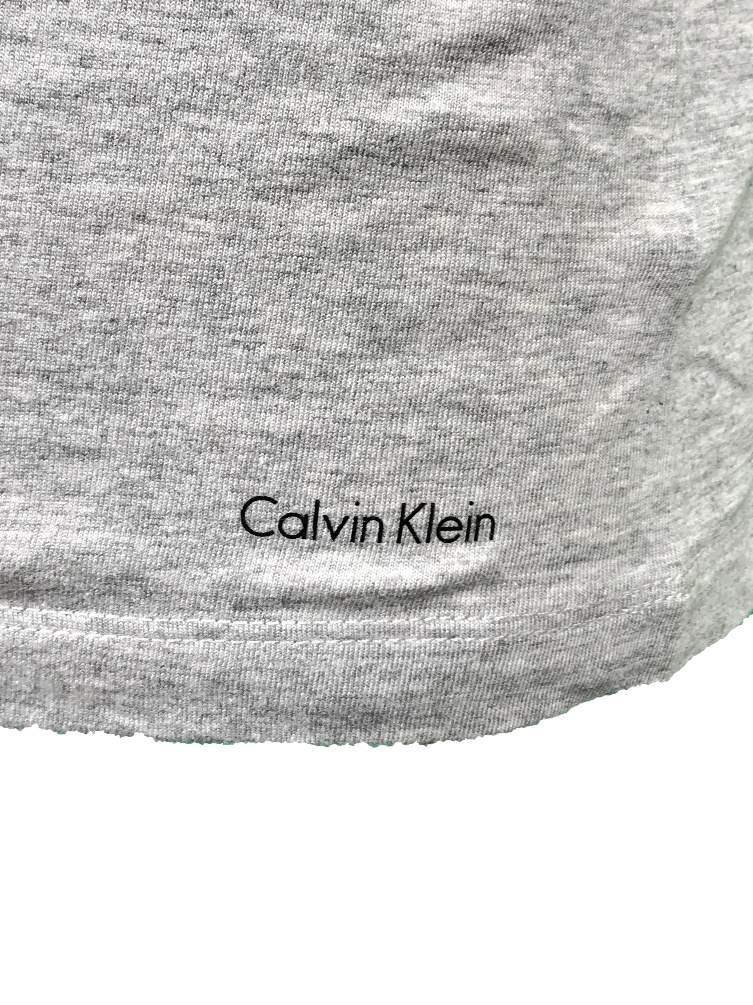 Calvin Klein Gray V-Neck T-Shirt Men's Size M
