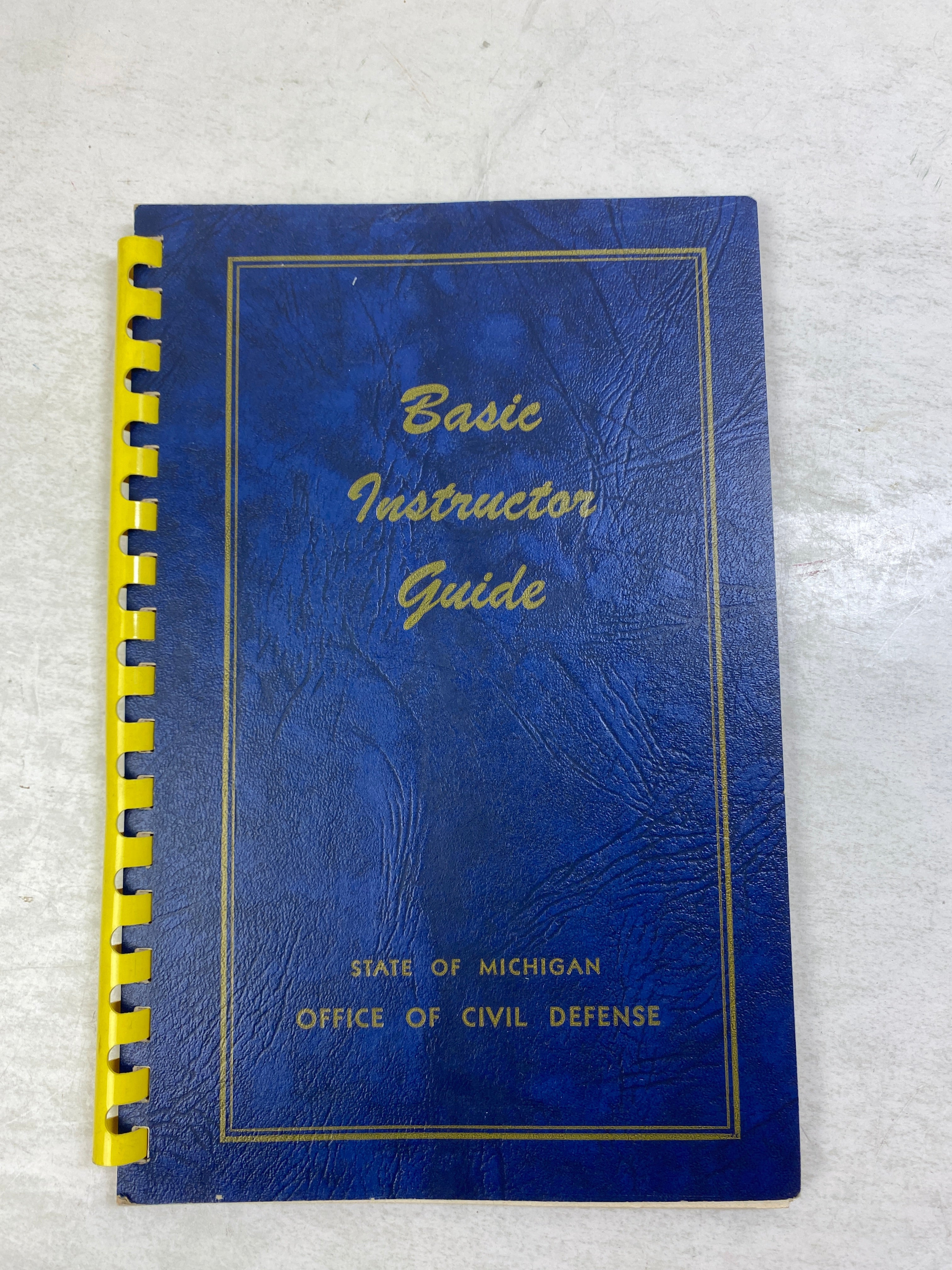 Basic Instructor Guide Michigan Civil Defense Atomic Age Spiral 1953