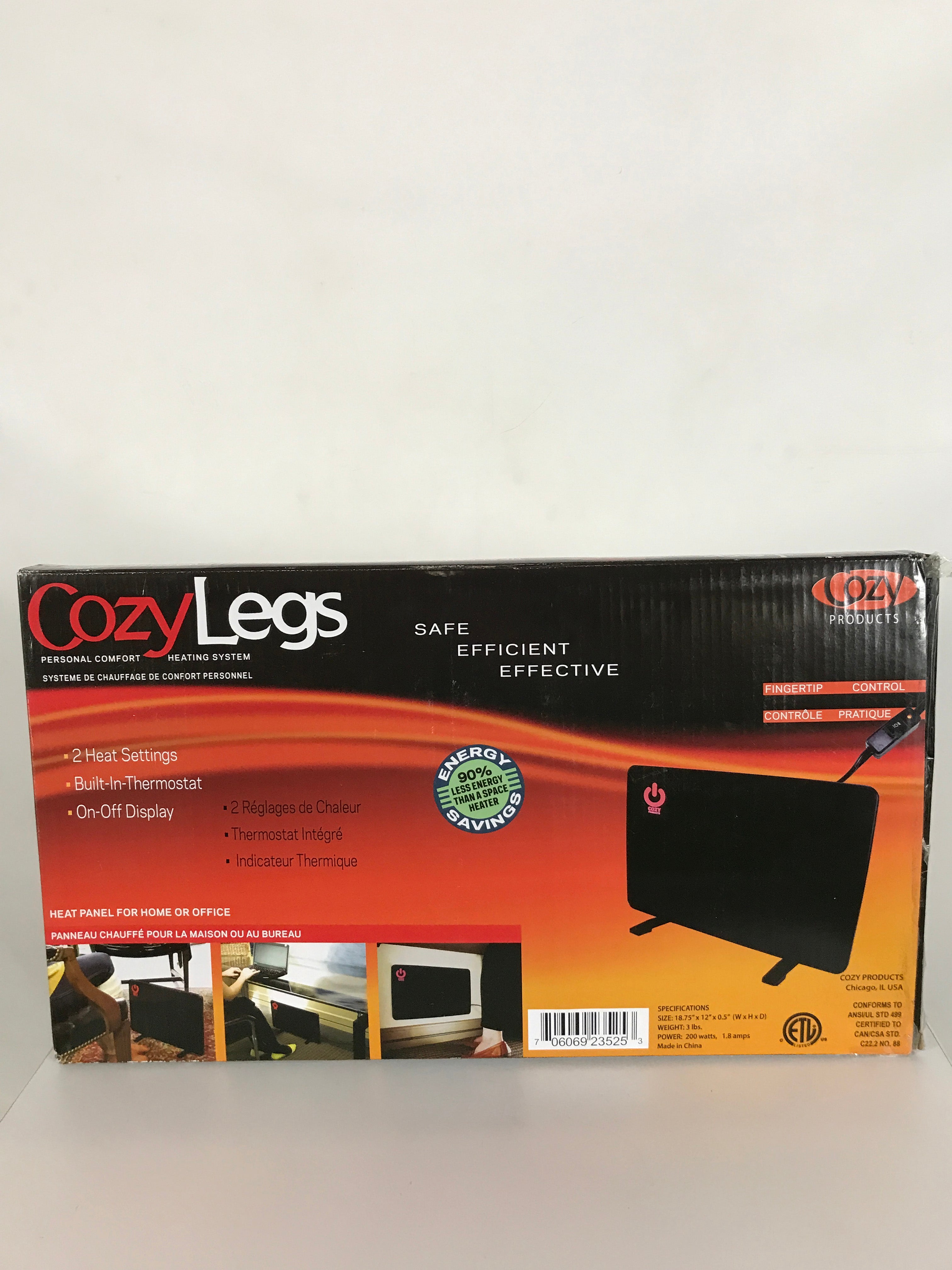 Cozy Legs Personal Comfort Heating System