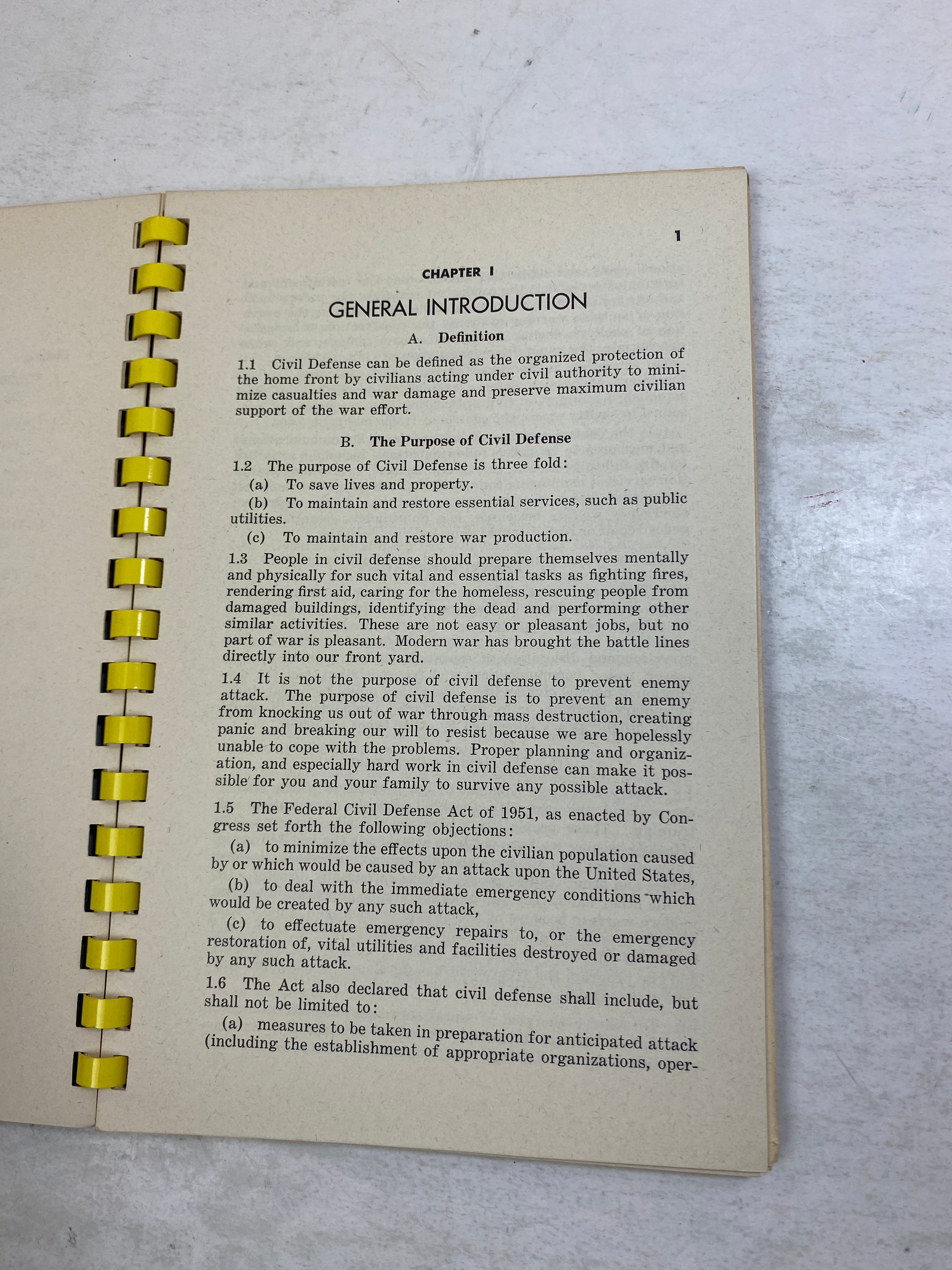 Basic Instructor Guide Michigan Civil Defense Atomic Age Spiral 1953