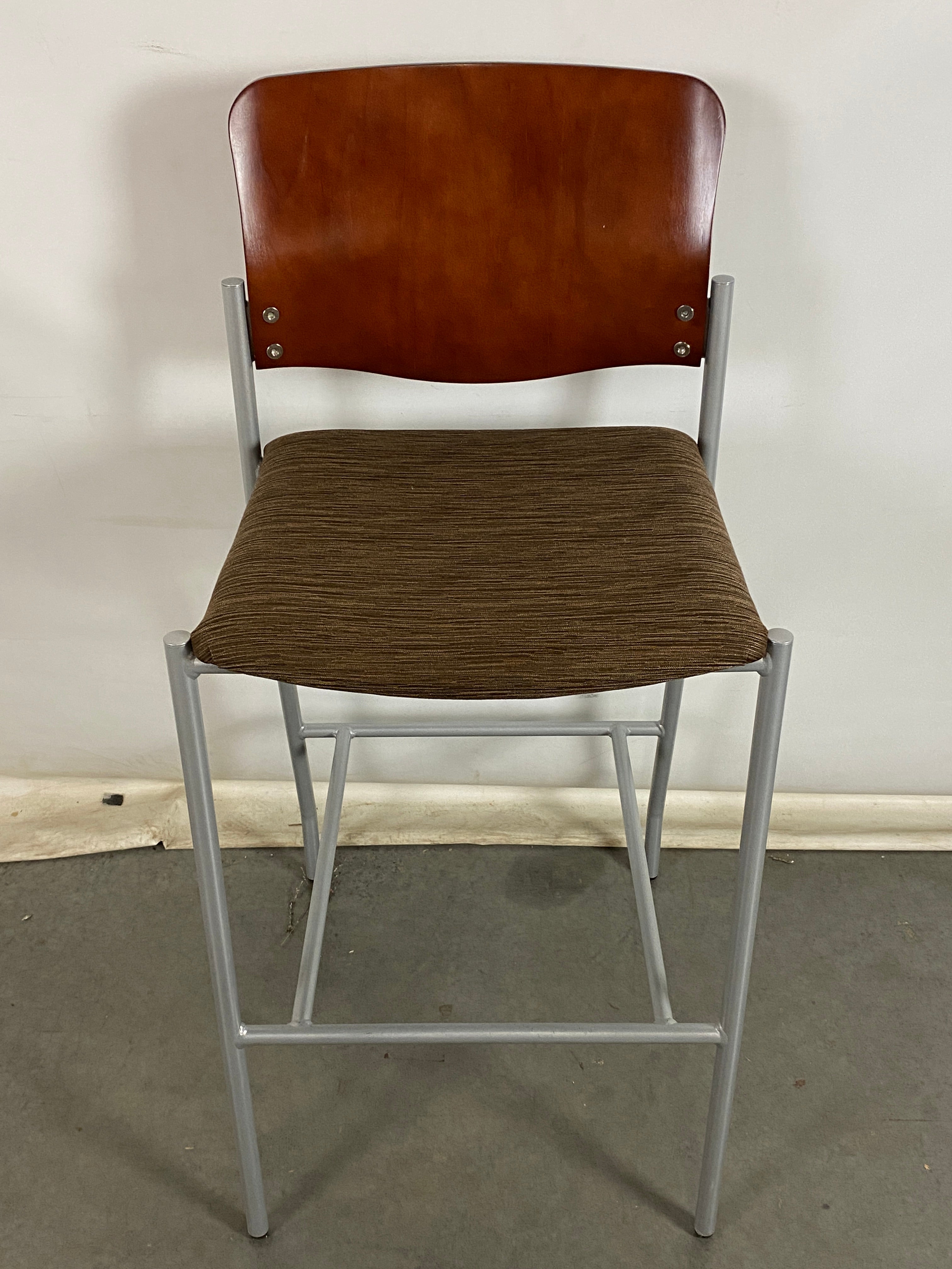 National Brown Bar Stool w/ Square Back