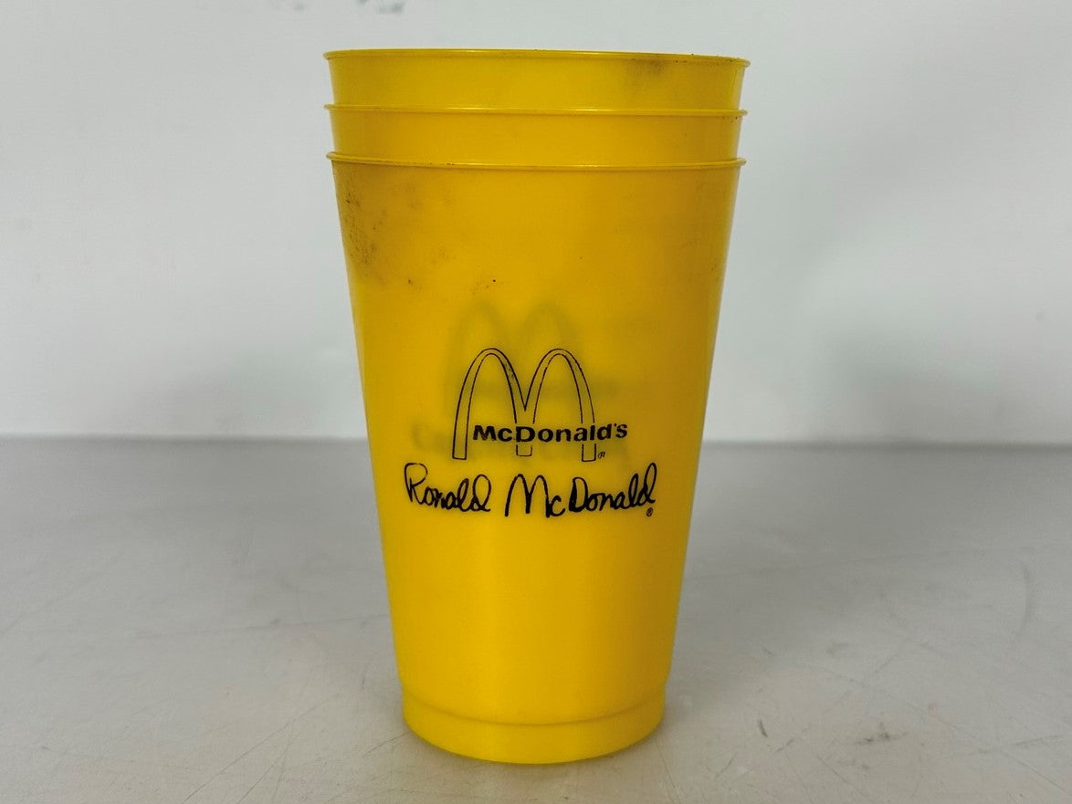 Lot of 3 Vintage McDonald's Yellow Character Cups – MSU Surplus Store