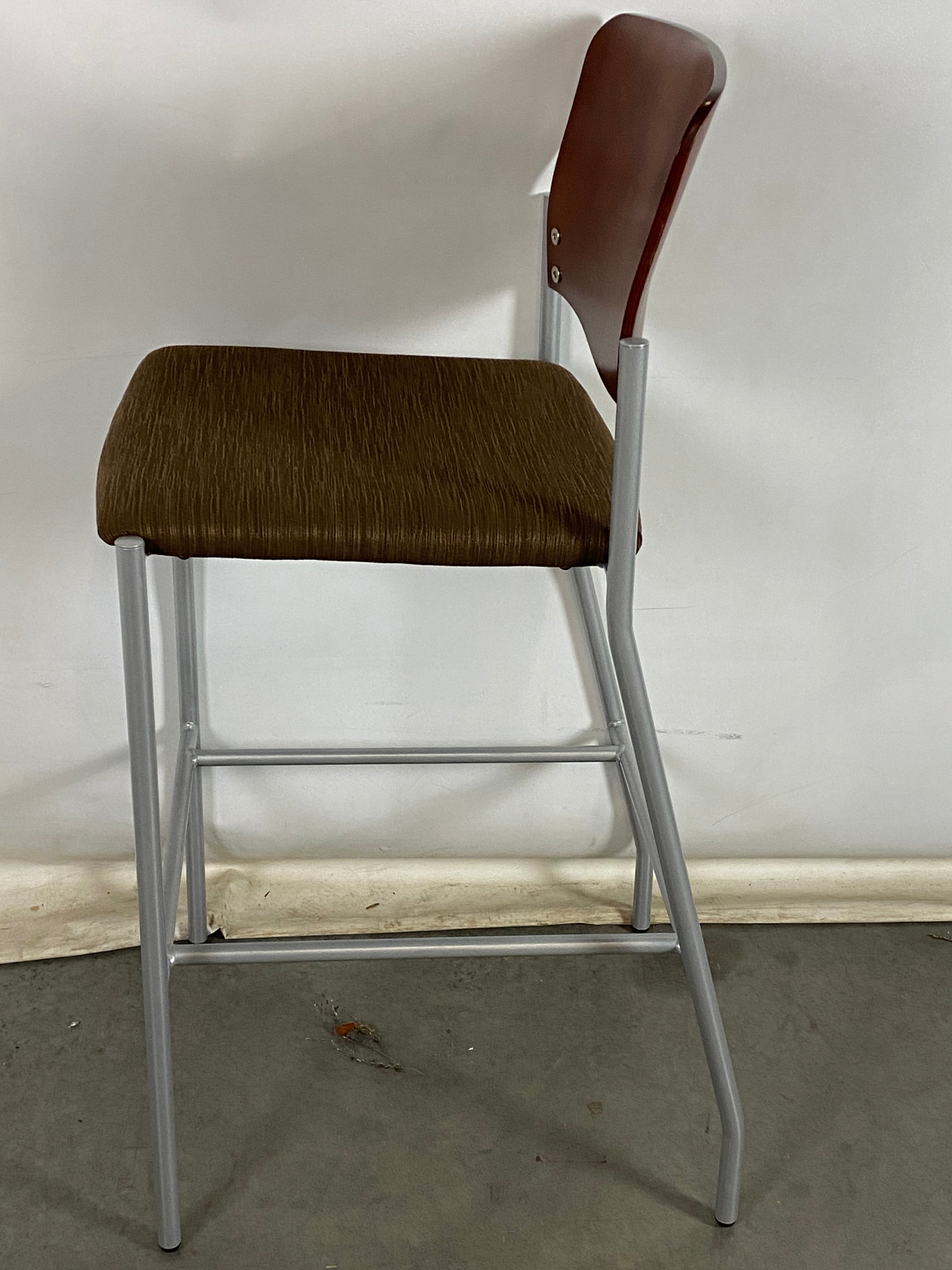 National Brown Bar Stool w/ Square Back