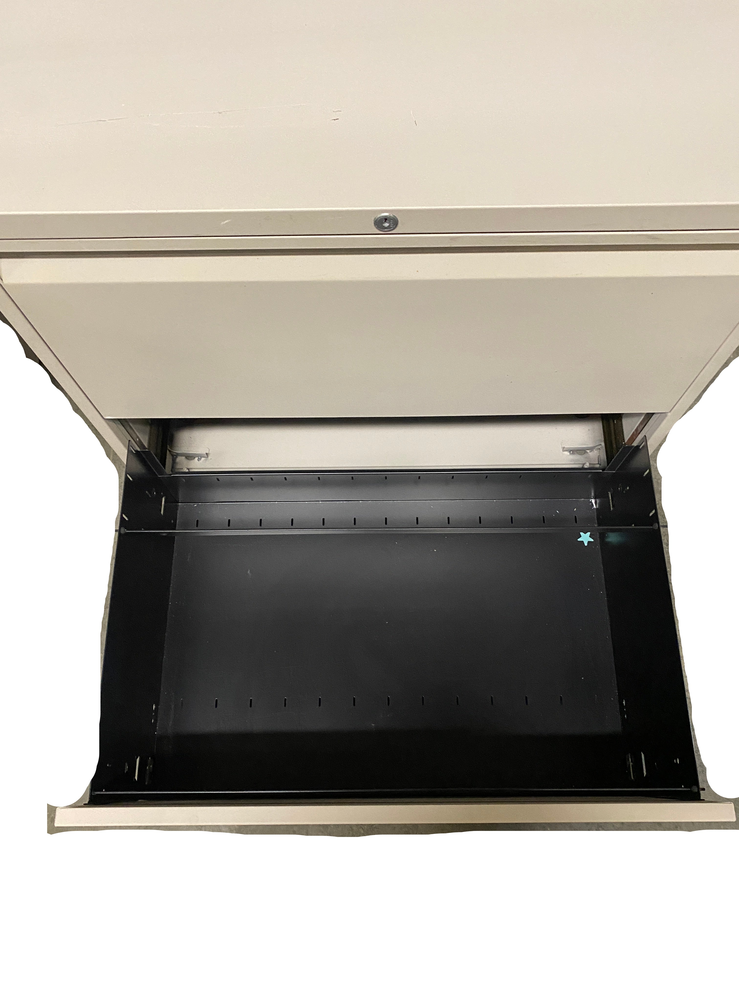 Teknion Furniture Systems Grey 2 Drawer Lockable File Cabinet