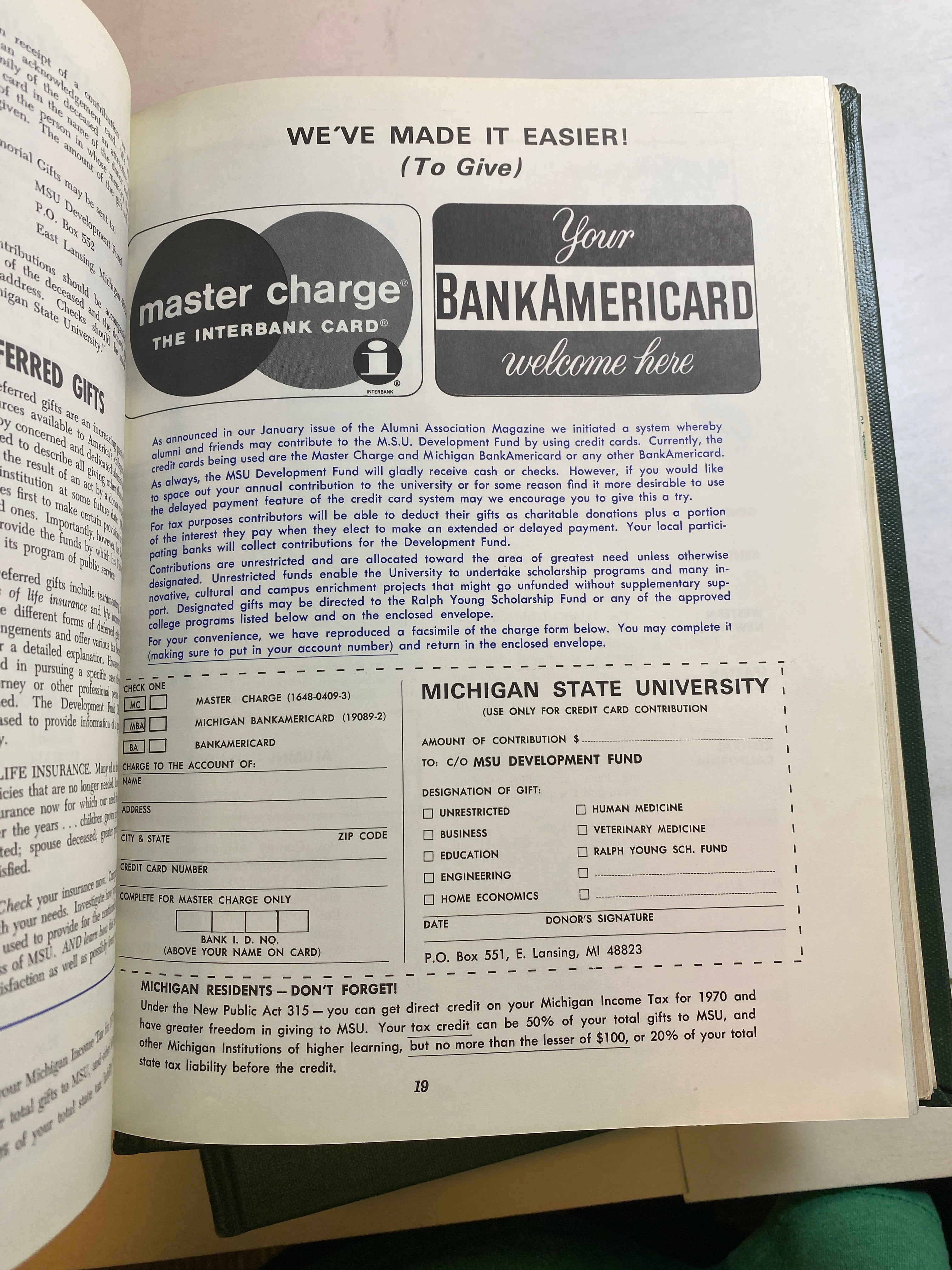 MSU Alumni Magazine Library Bound Complete Years 1970-1975