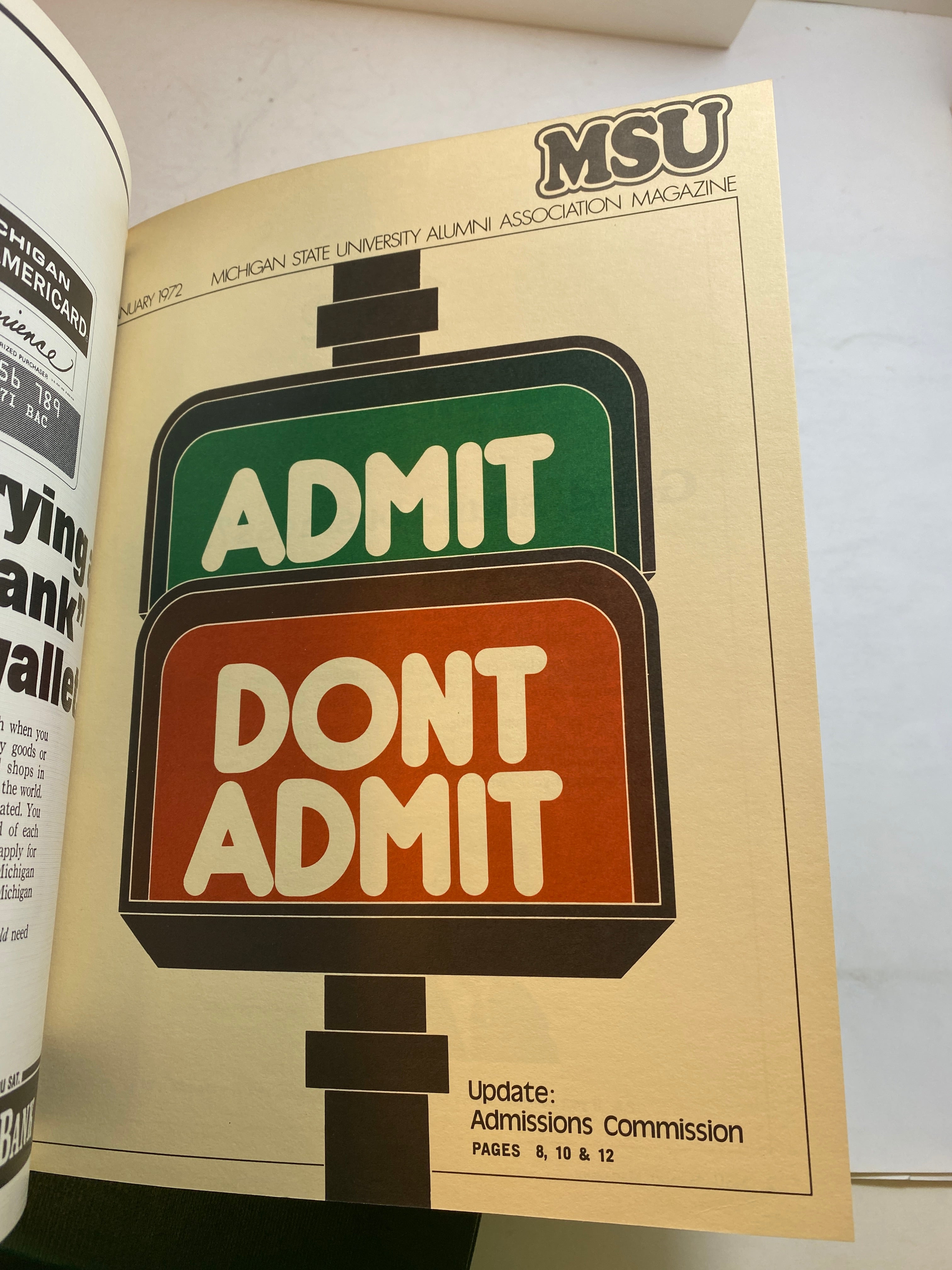 MSU Alumni Magazine Library Bound Complete Years 1970-1975