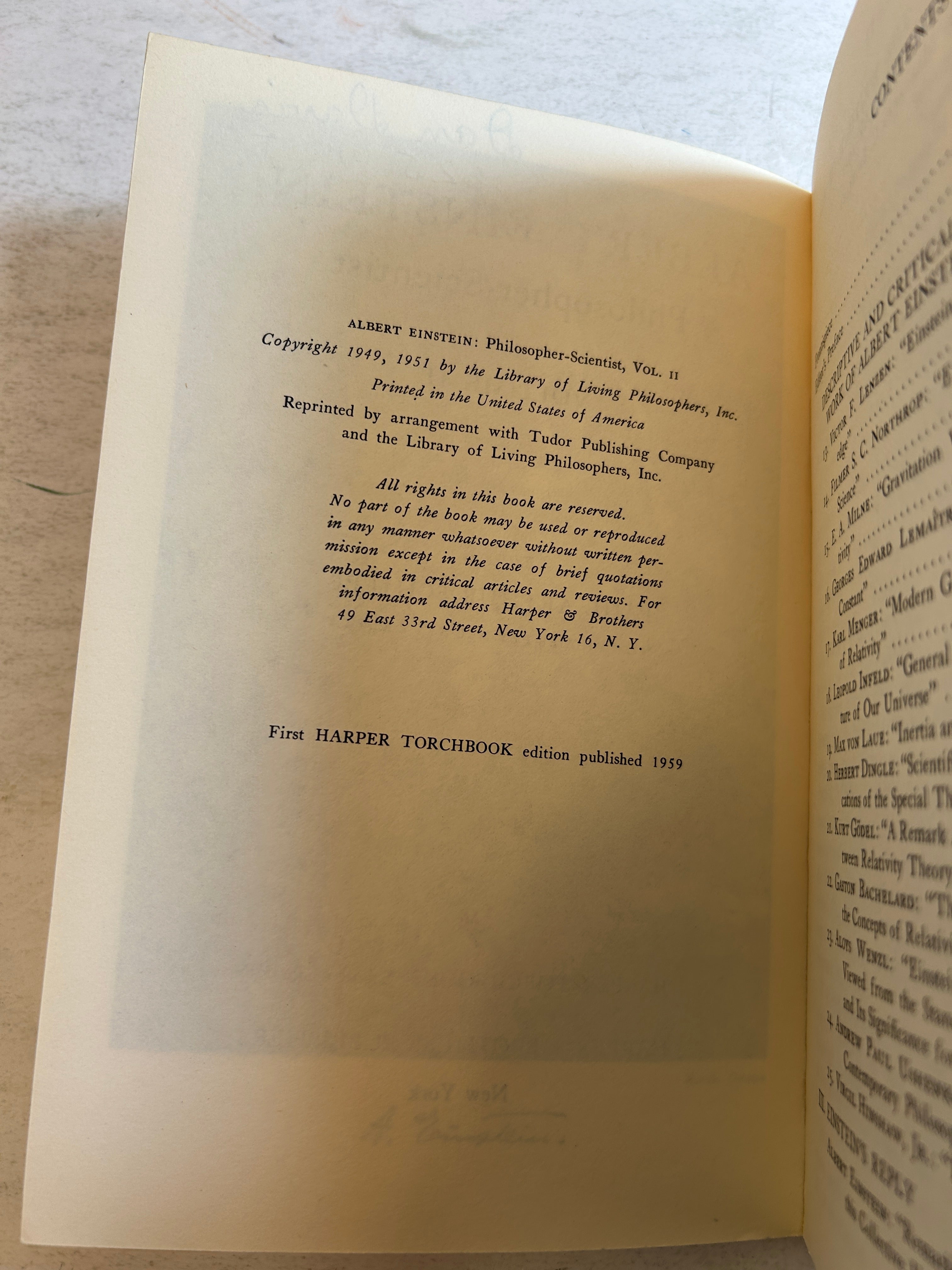 Vol I-II Albert Einstein Philosopher Scientist by Paul Arthur Schilpp SC