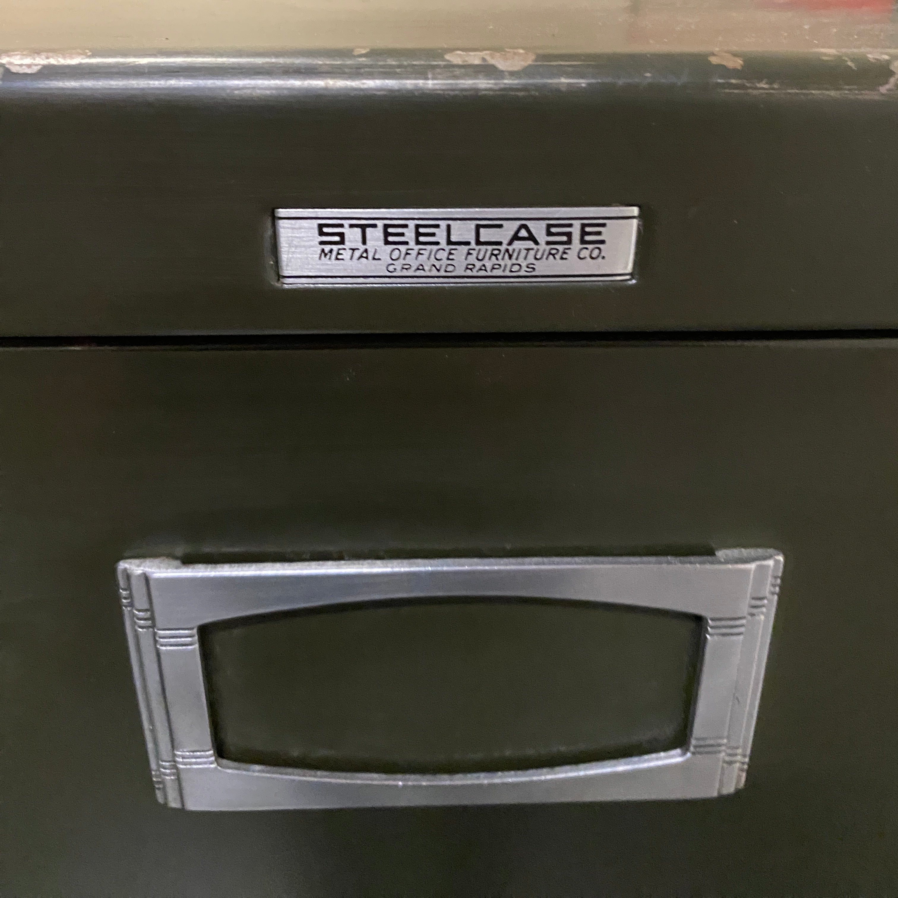 Steelcase Black 4 Drawer Filing Cabinet