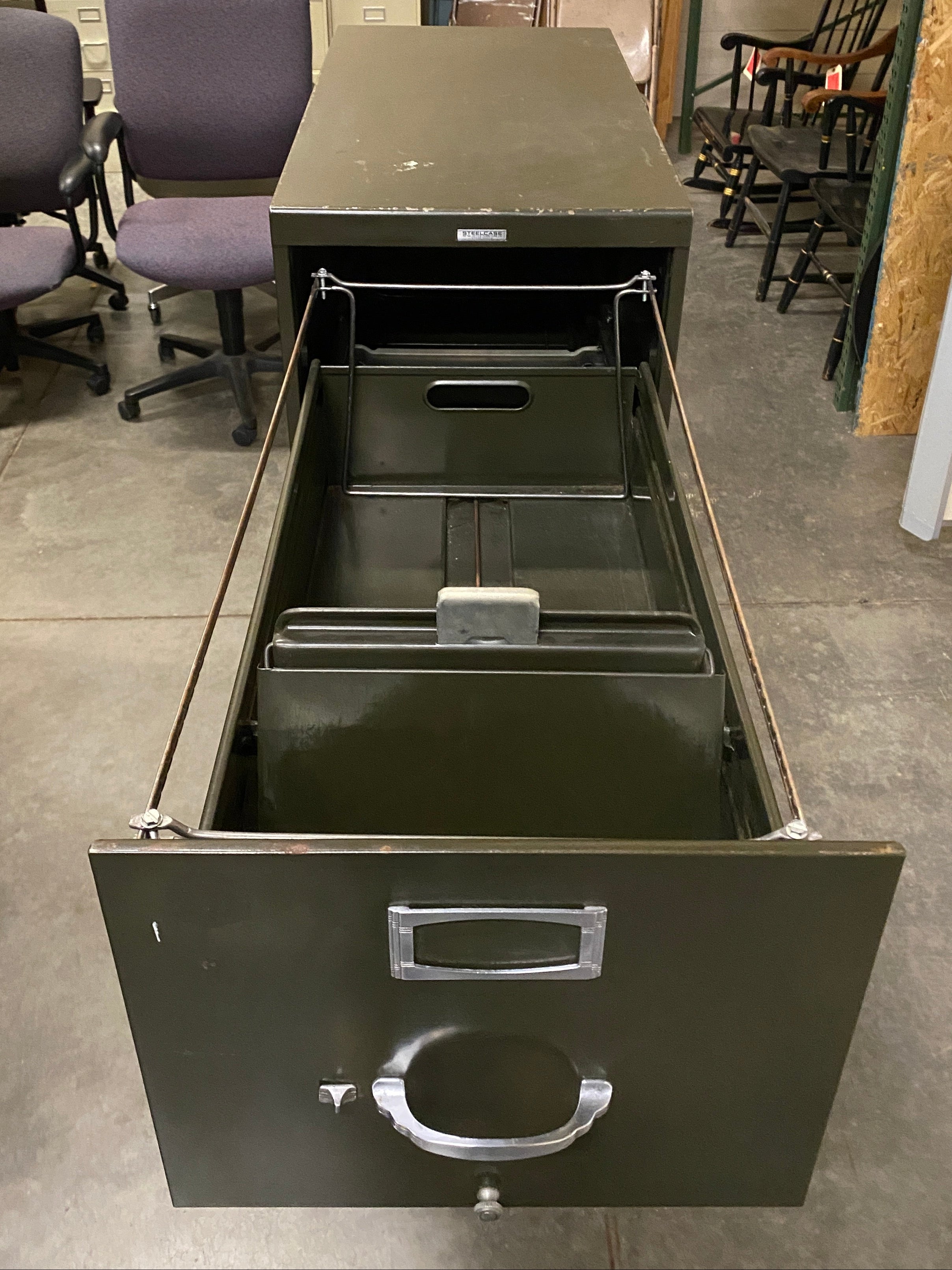 Steelcase Black 4 Drawer Filing Cabinet