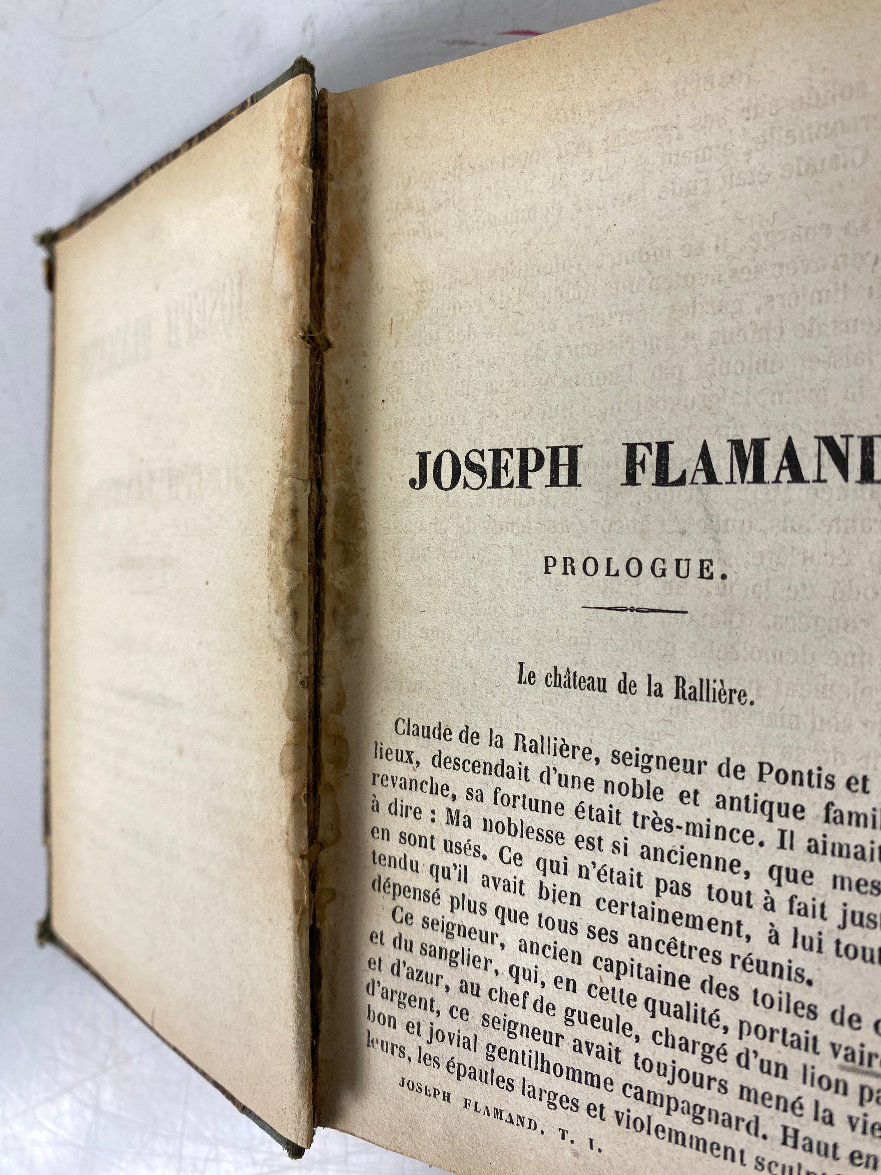 Joseph Flamand/Le Chien D/Alcibiade by Tenint (in French) 1847 Rare Antique HC