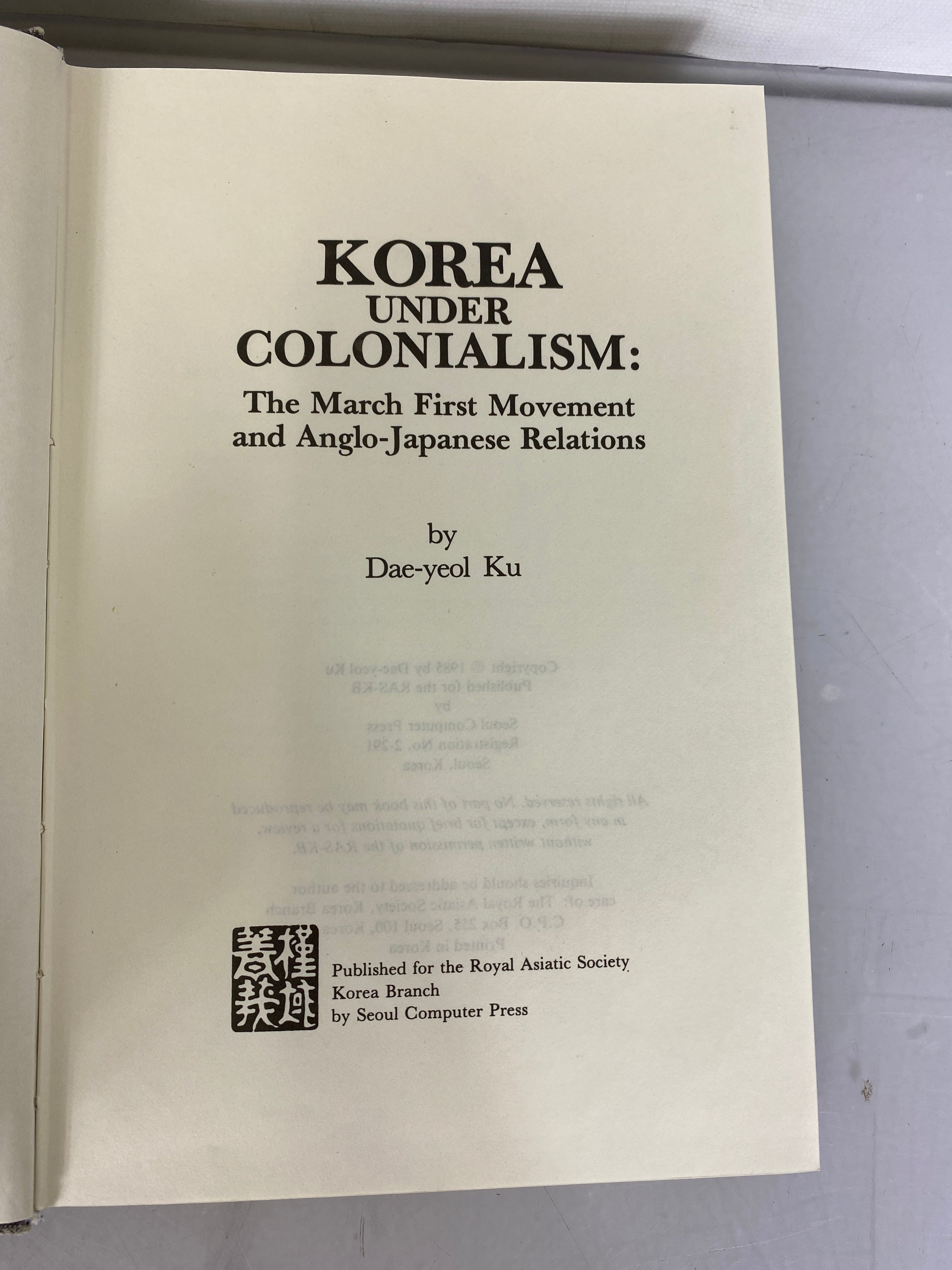 Lot of 2 Korean Studies Books 1985-1994  HC